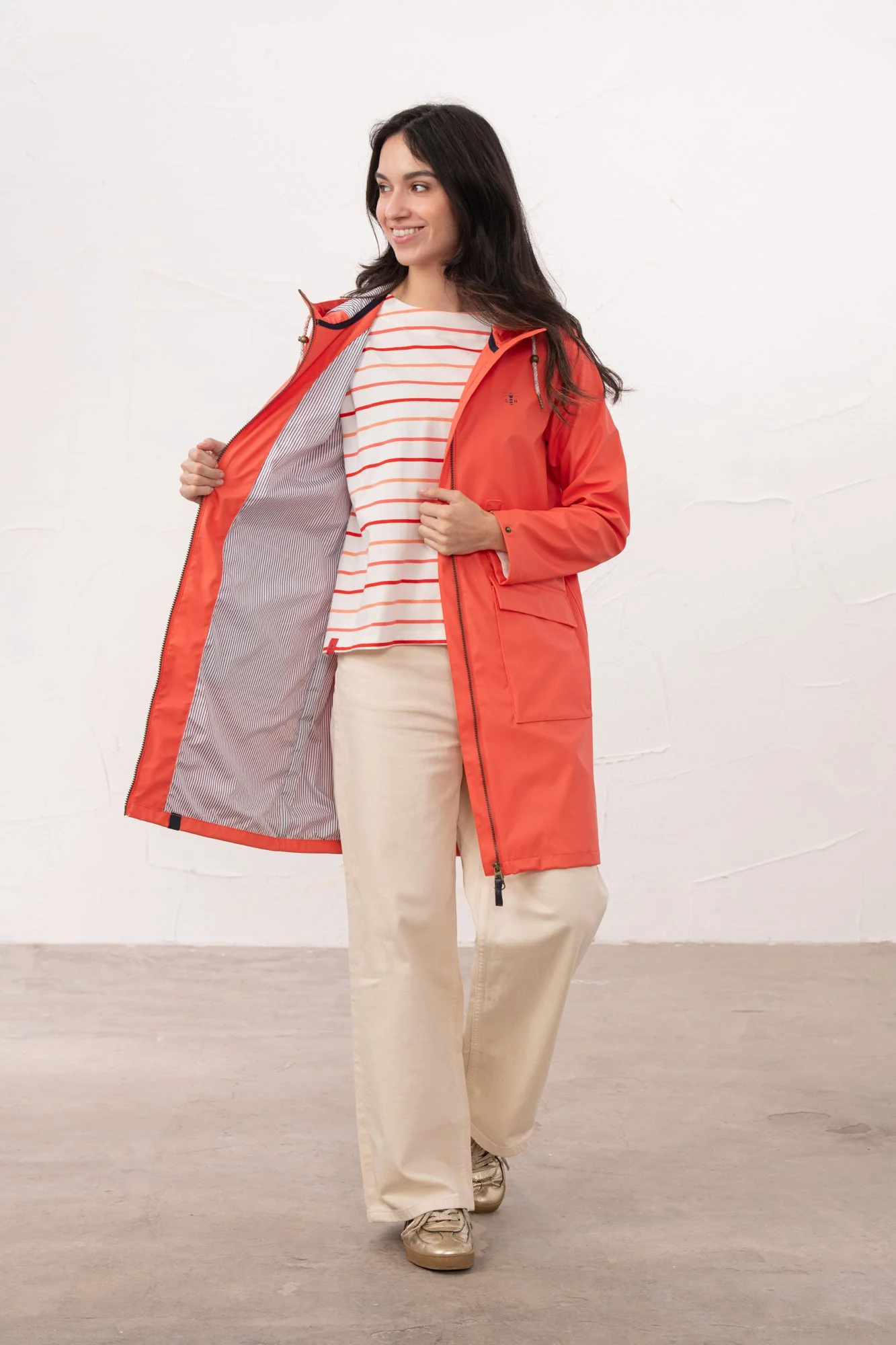 Lucy Long Jacket - Coral - Image 3