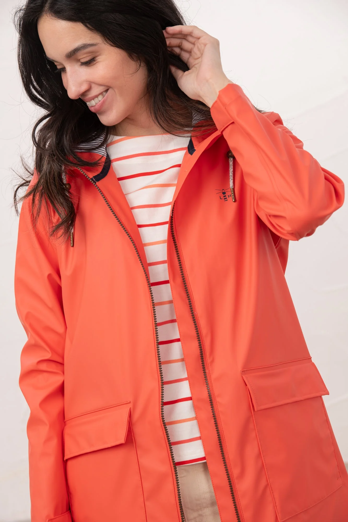 Lucy Long Jacket - Coral - Image 5
