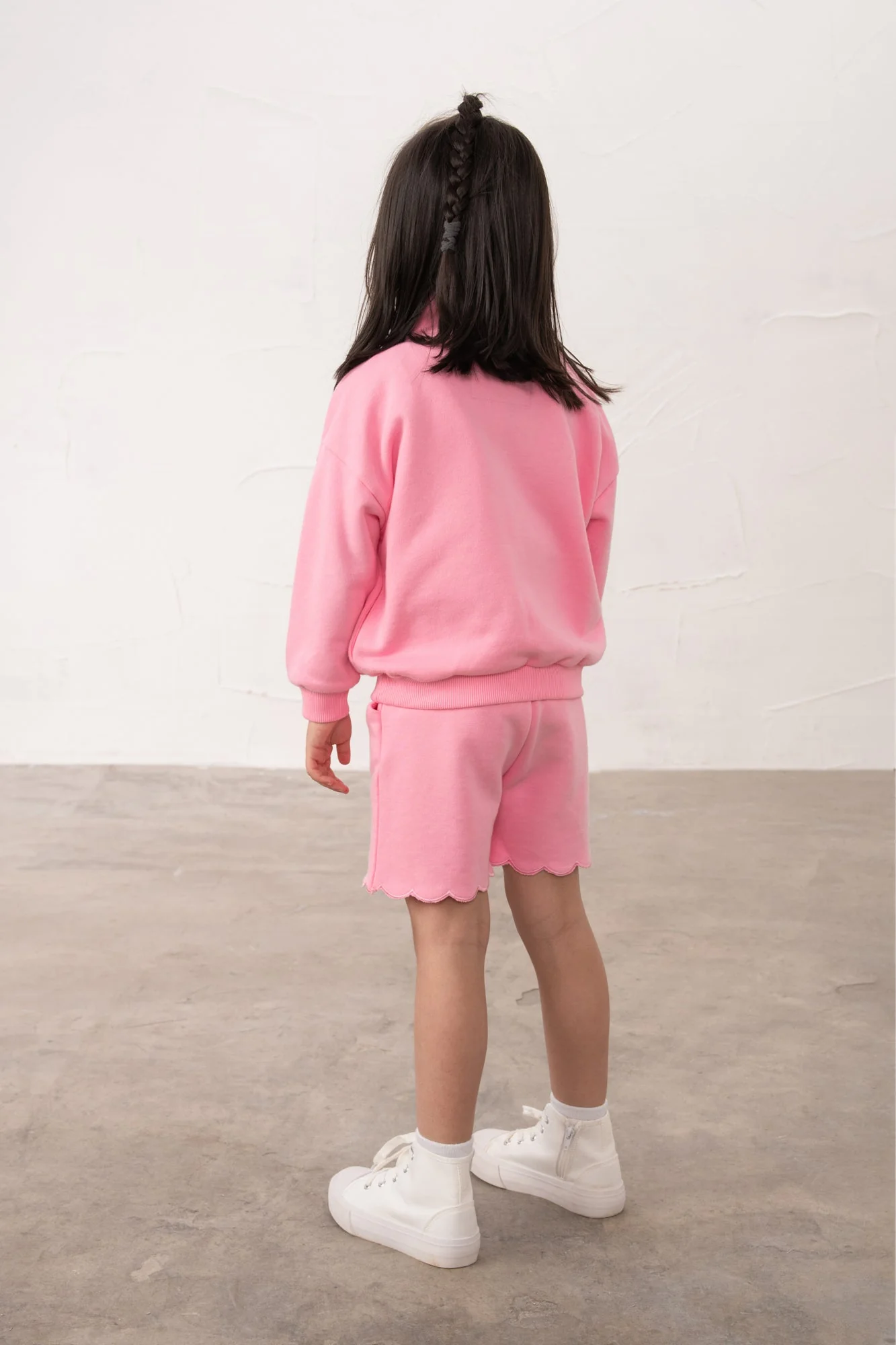 Luna Half Zip Sweatshirt - Fluro Pink - Image 5
