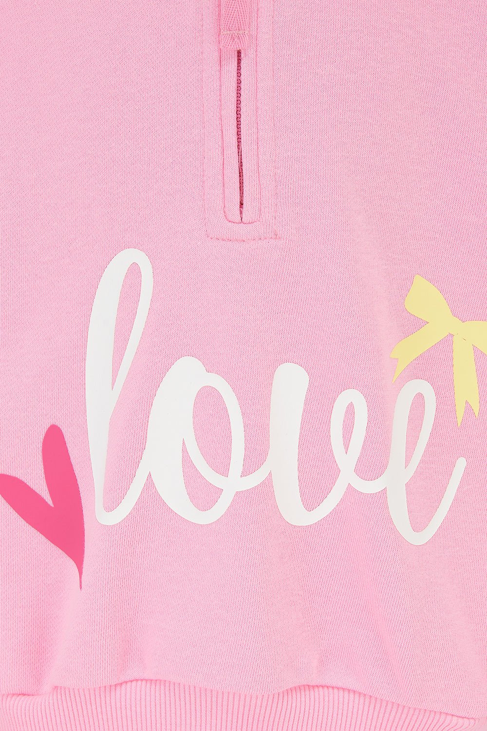 Luna Half Zip Sweatshirt - Fluro Pink - Image 7