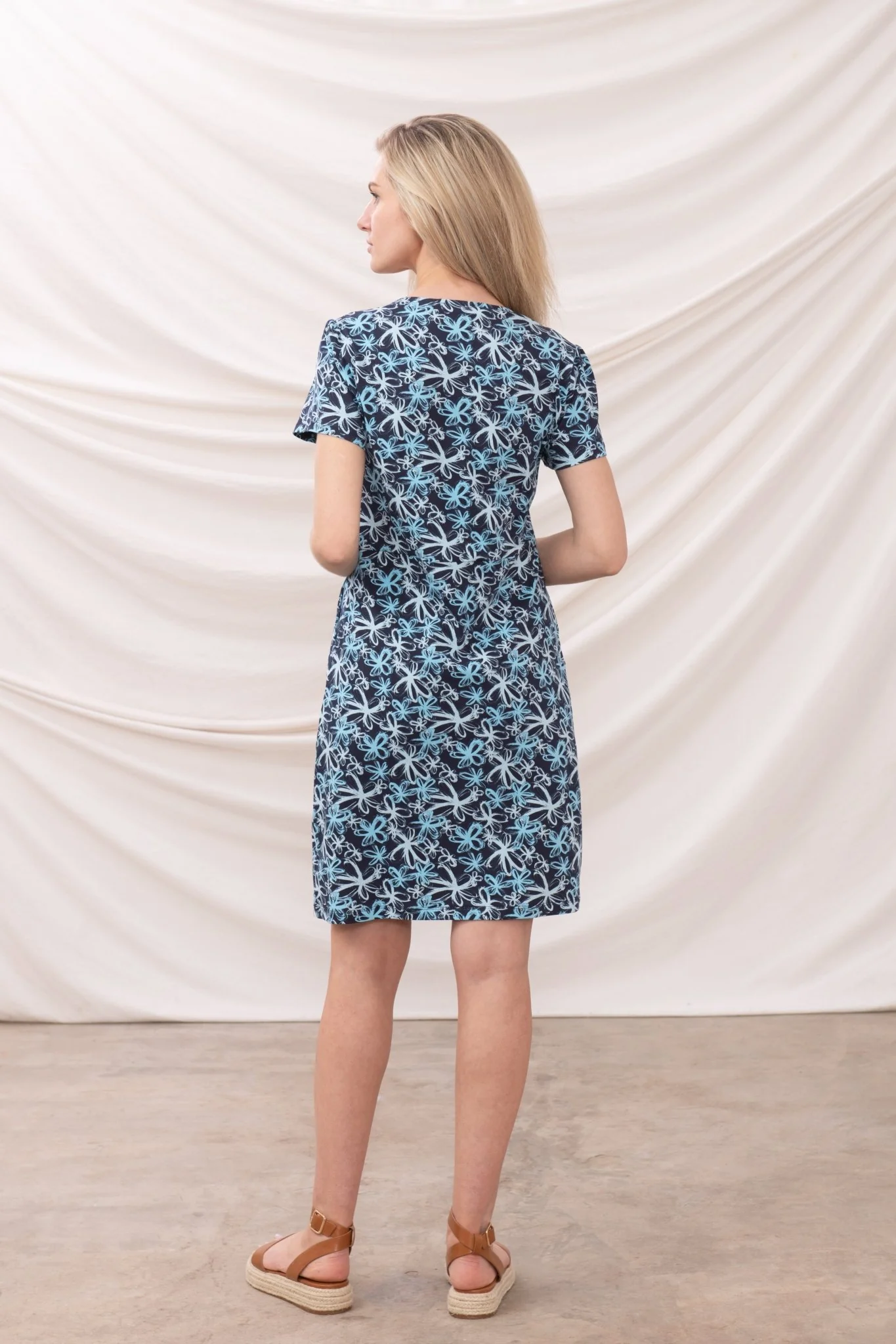 Lydia Dress - Navy Floral - Image 4