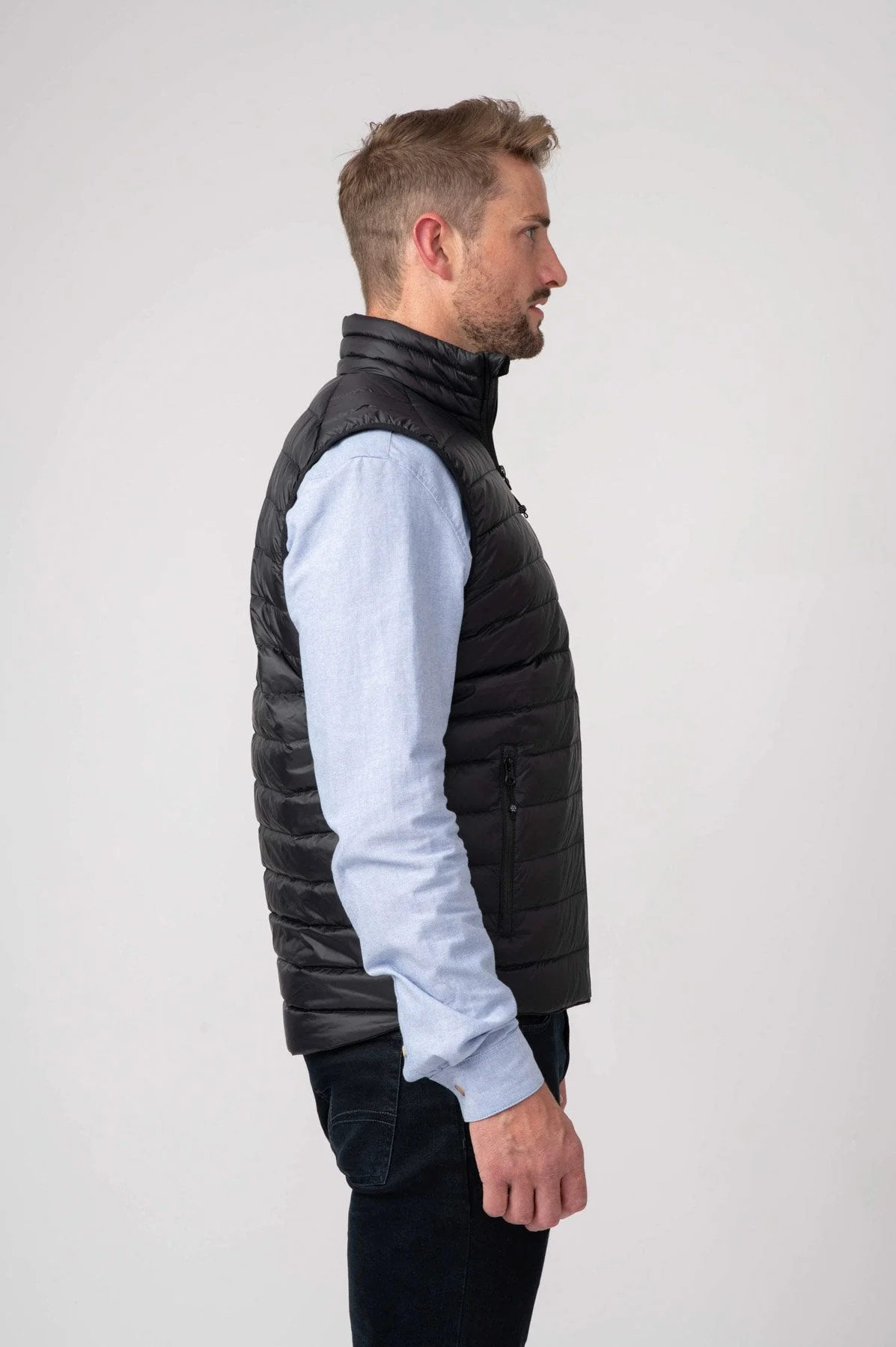 Alpine Mens Down Gilet - Jet Black - Image 4