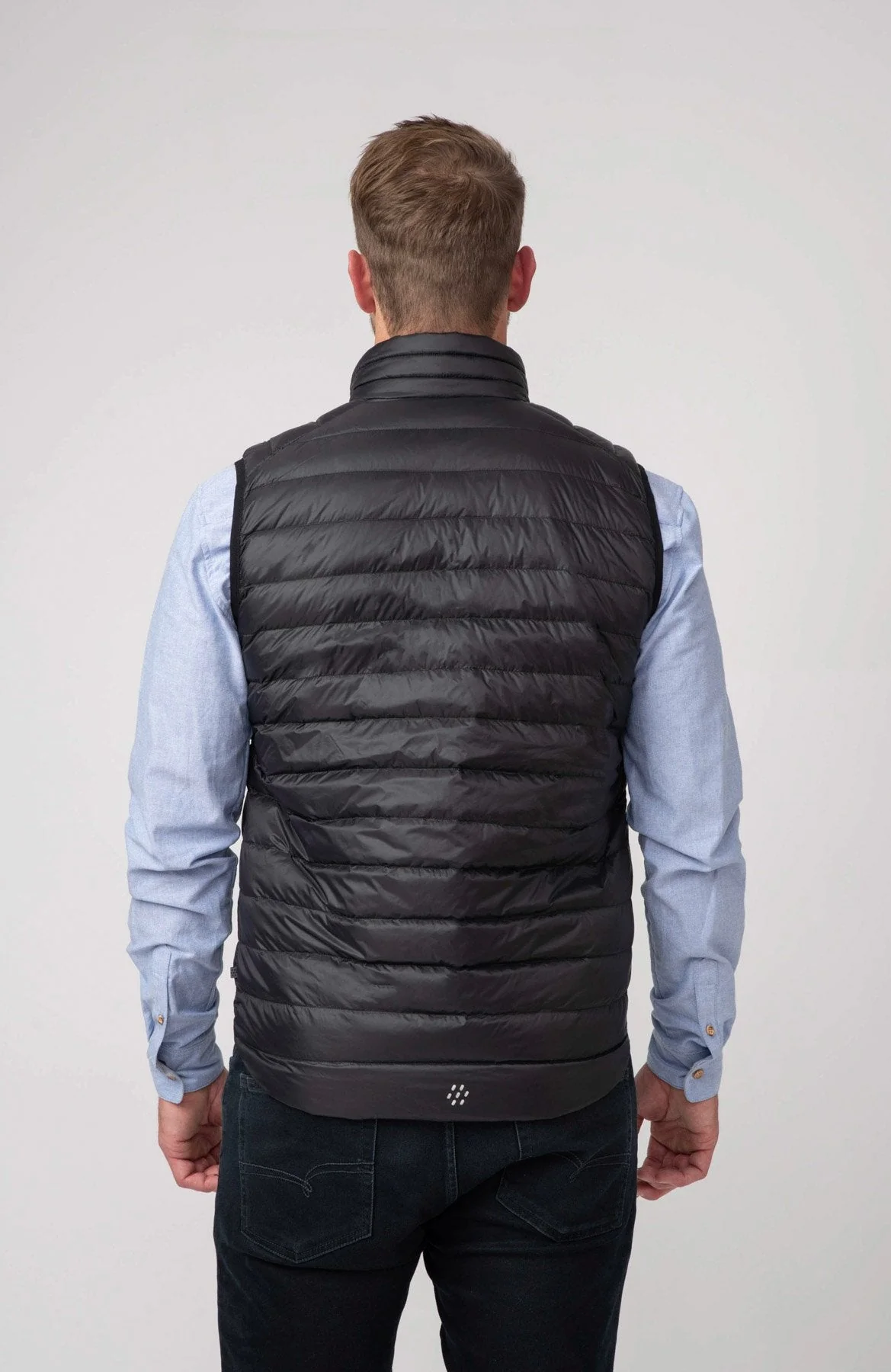 Alpine Mens Down Gilet - Jet Black - Image 5