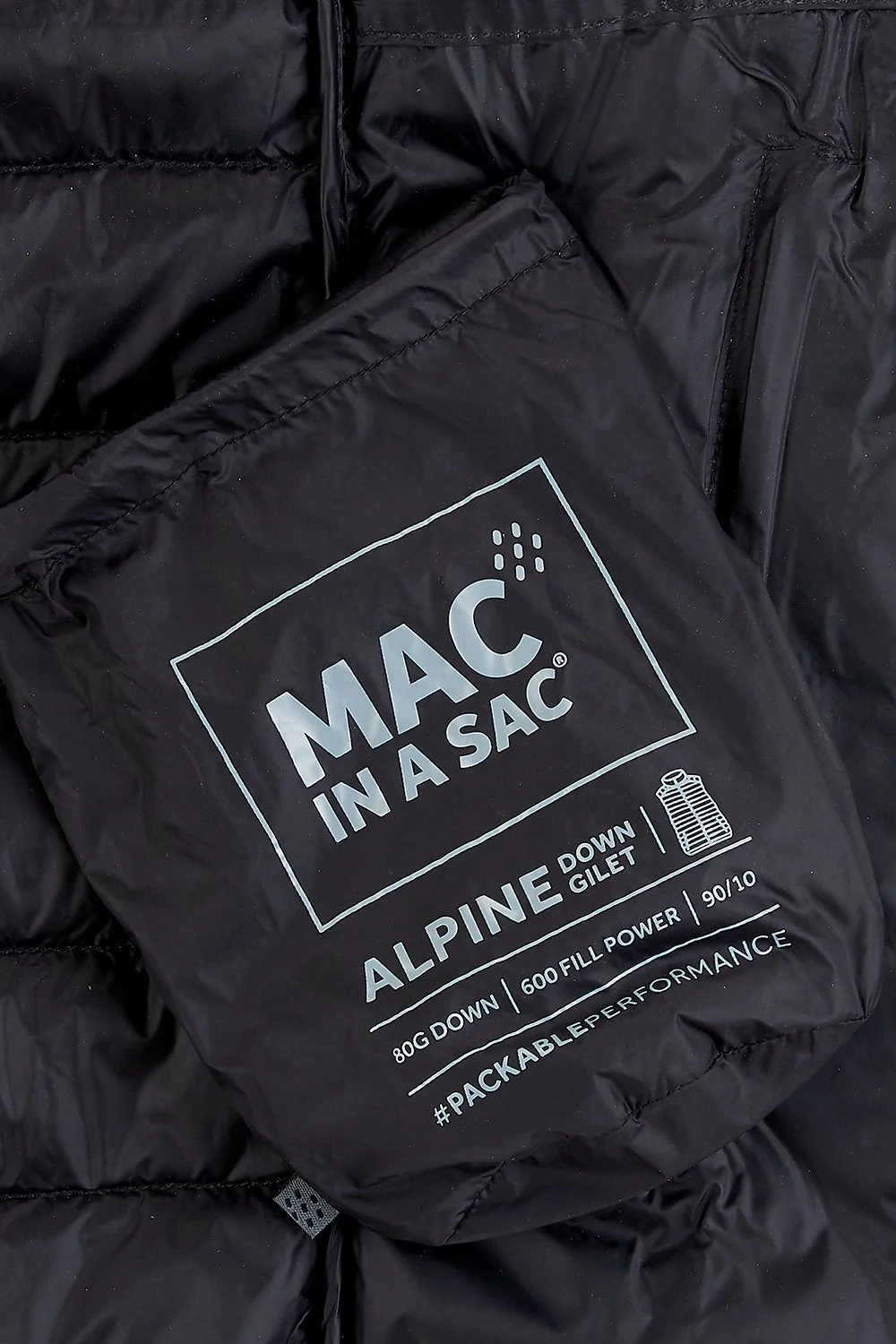 Alpine Mens Down Gilet - Jet Black - Image 9