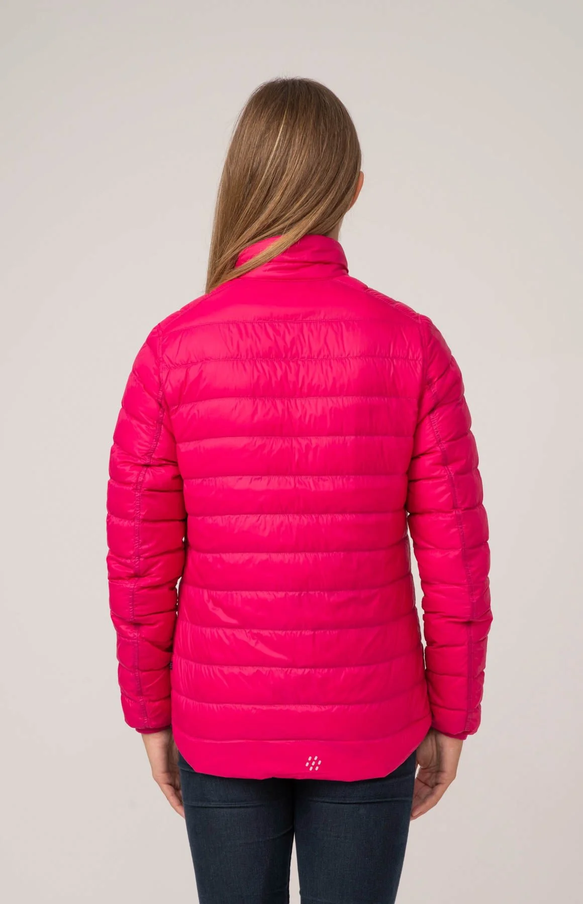 Polar II Womens Down Jacket - Fuchsia Navy - Image 10