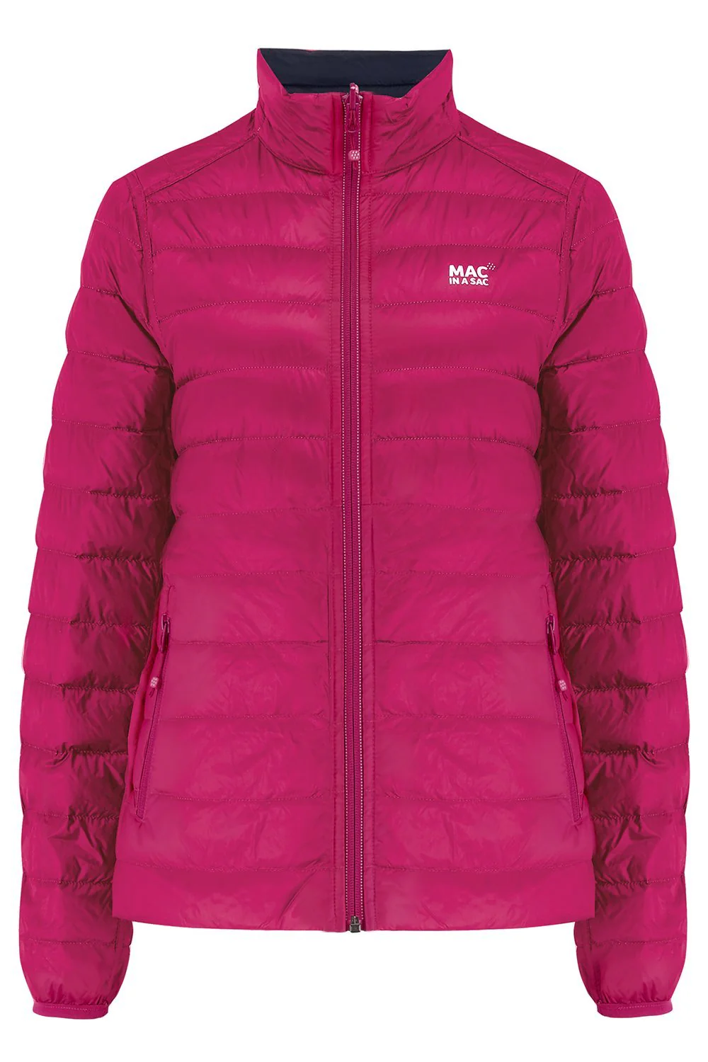 Polar II Womens Down Jacket - Fuchsia Navy - Image 11