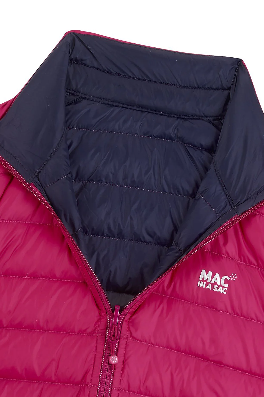Polar II Womens Down Jacket - Fuchsia Navy - Image 14