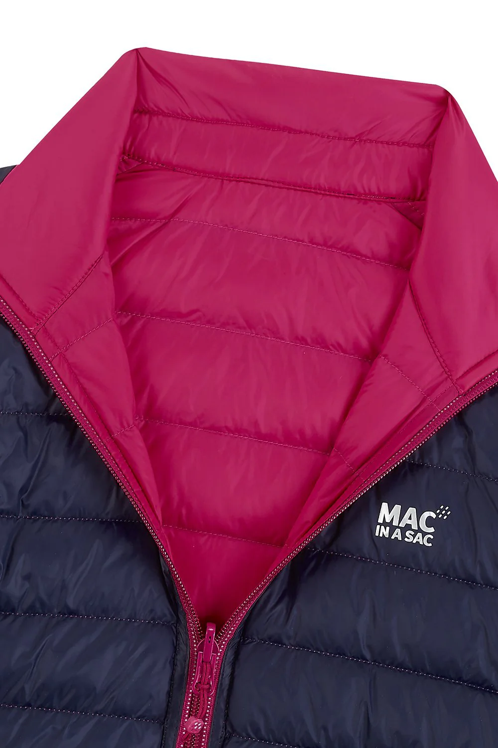 Polar II Womens Down Jacket - Fuchsia Navy - Image 15