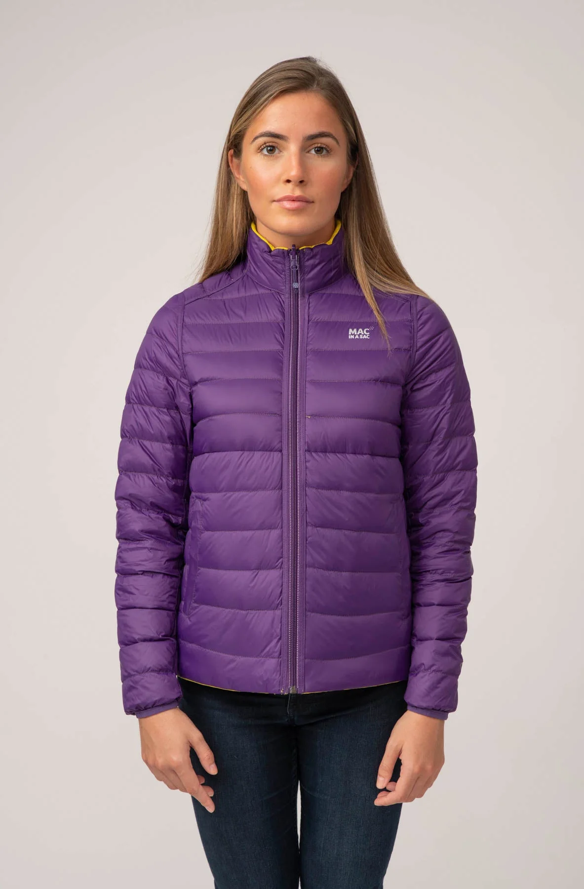Polar II Womens Down Jacket - Yellow Grape - Image 3
