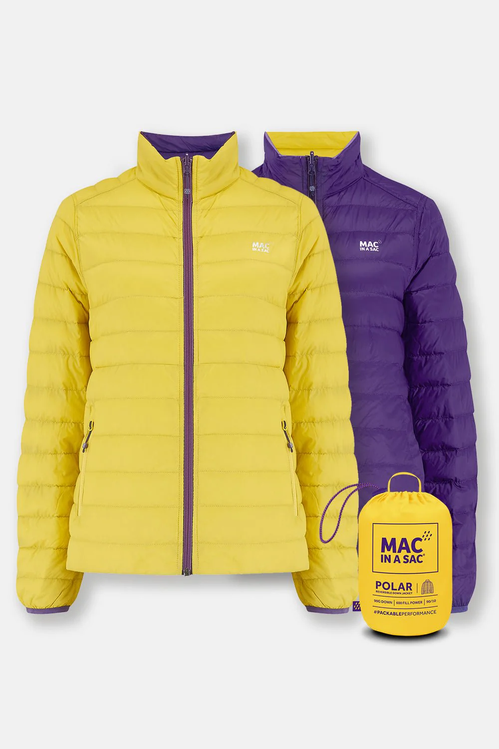 Polar II Womens Down Jacket - Yellow Grape - Image 4