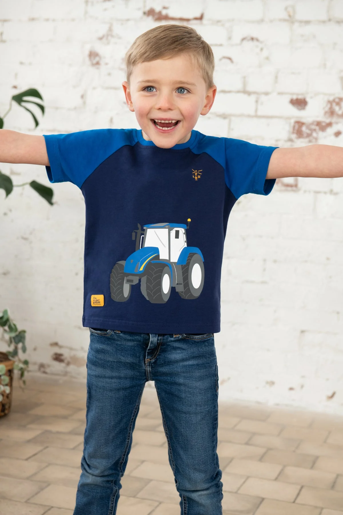 Mason Tee Shirt - Blue Tractor - Image 4