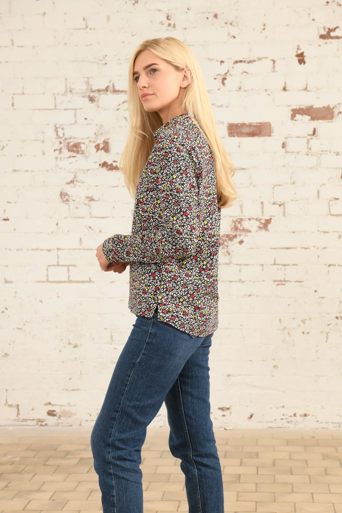 Maya Shirt - Red Apple Floral - Image 5
