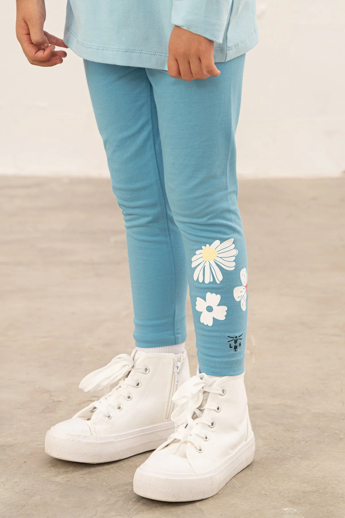 Mollie Leggings - Blue Daisy - Image 3