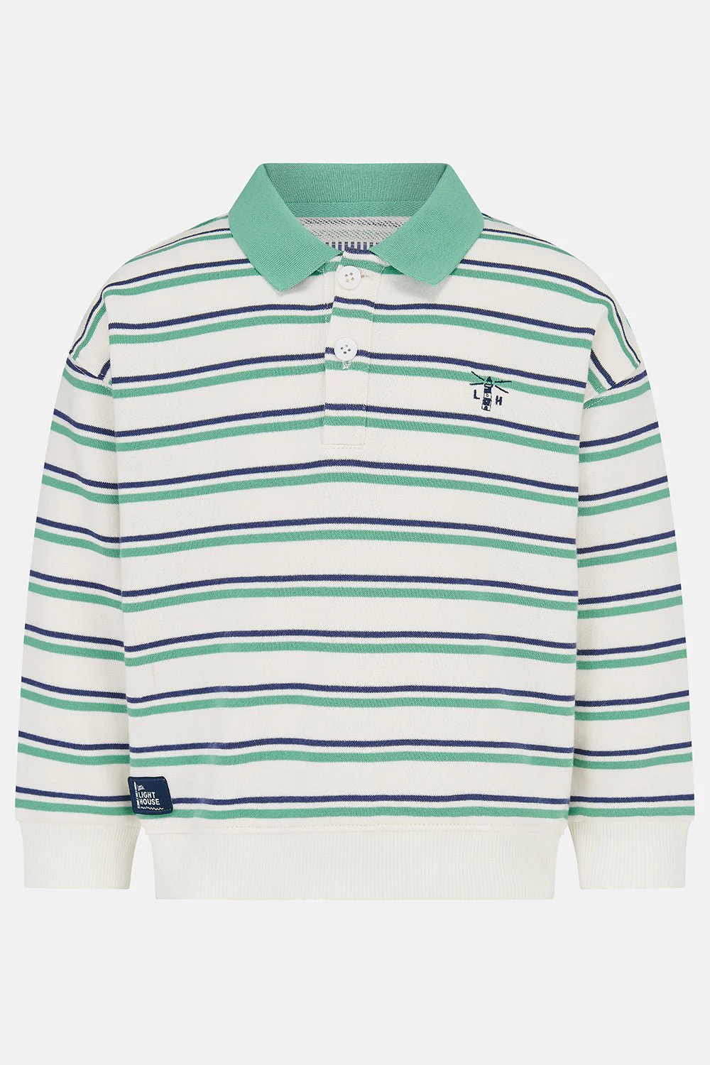 Myles Sweatshirt - Sea Green Navy Stripe - Image 2