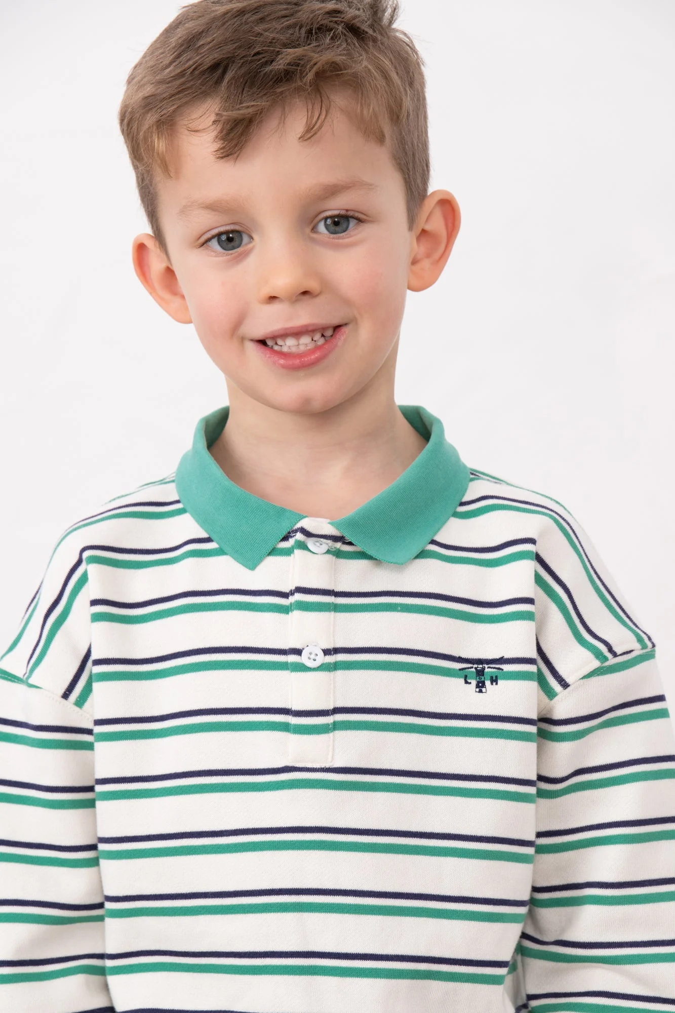 Myles Sweatshirt - Sea Green Navy Stripe - Image 3
