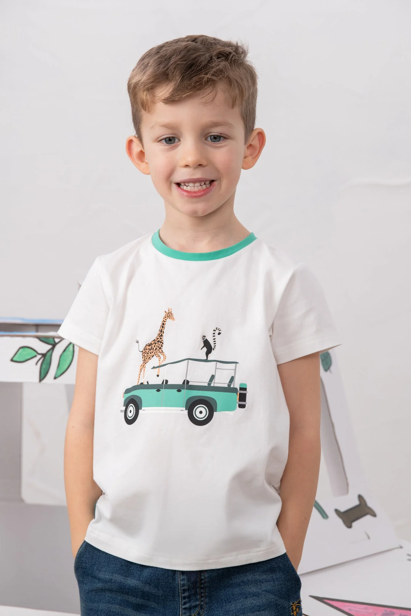 Oliver Short Sleeve Top - Animal Watch - Image 3