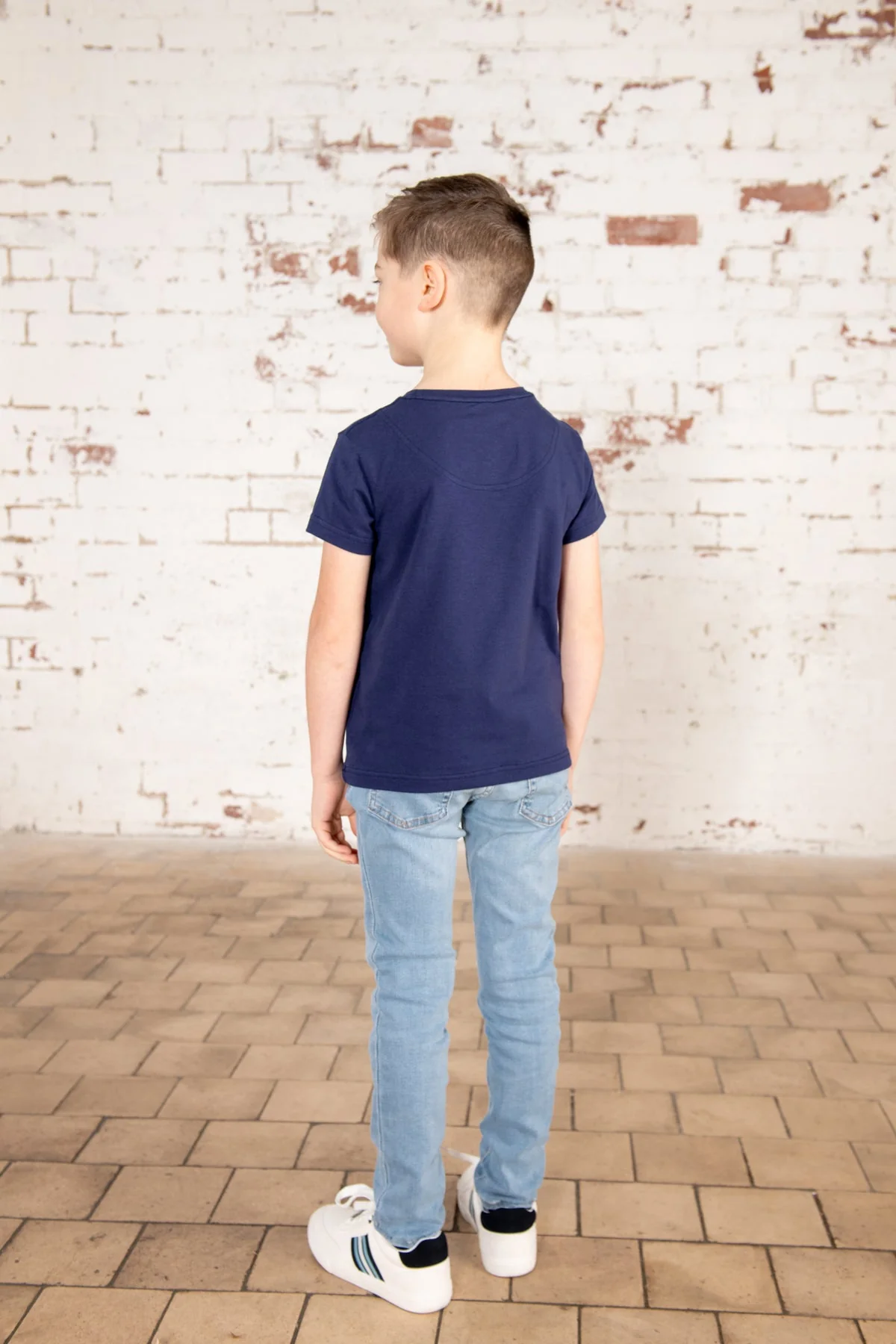 Oliver Short Sleeve Top - Navy Dino Print - Image 7