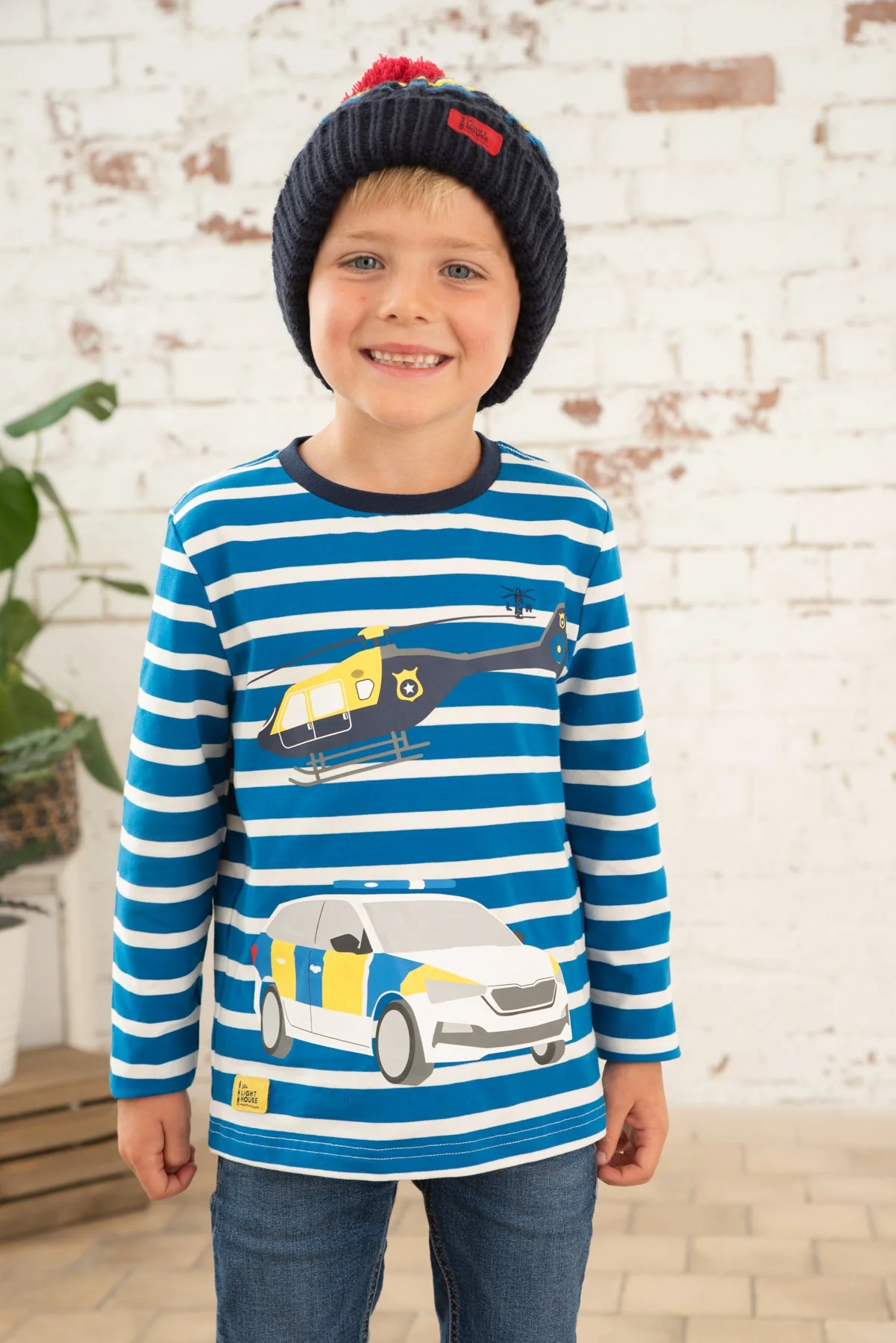 Oliver Top - Police Helicopter Print - Image 3