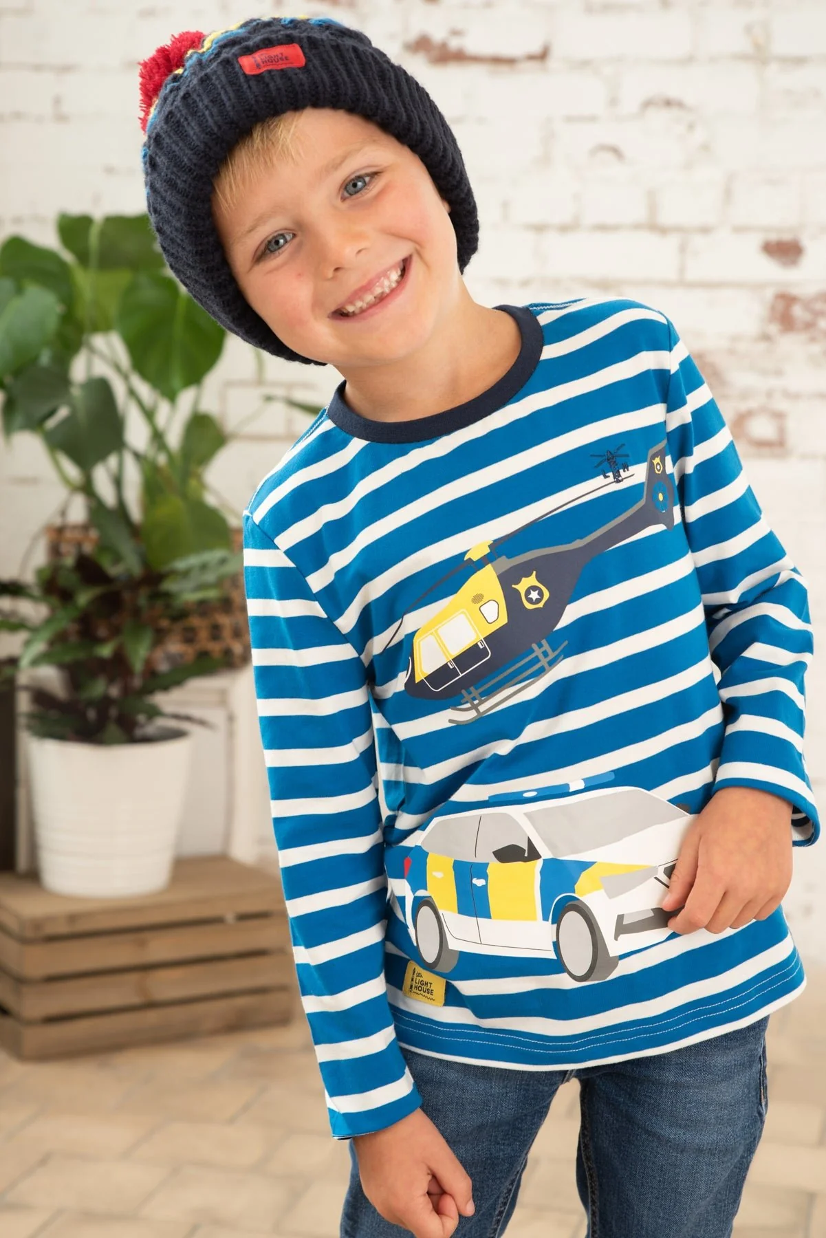 Oliver Top - Police Helicopter Print - Image 4