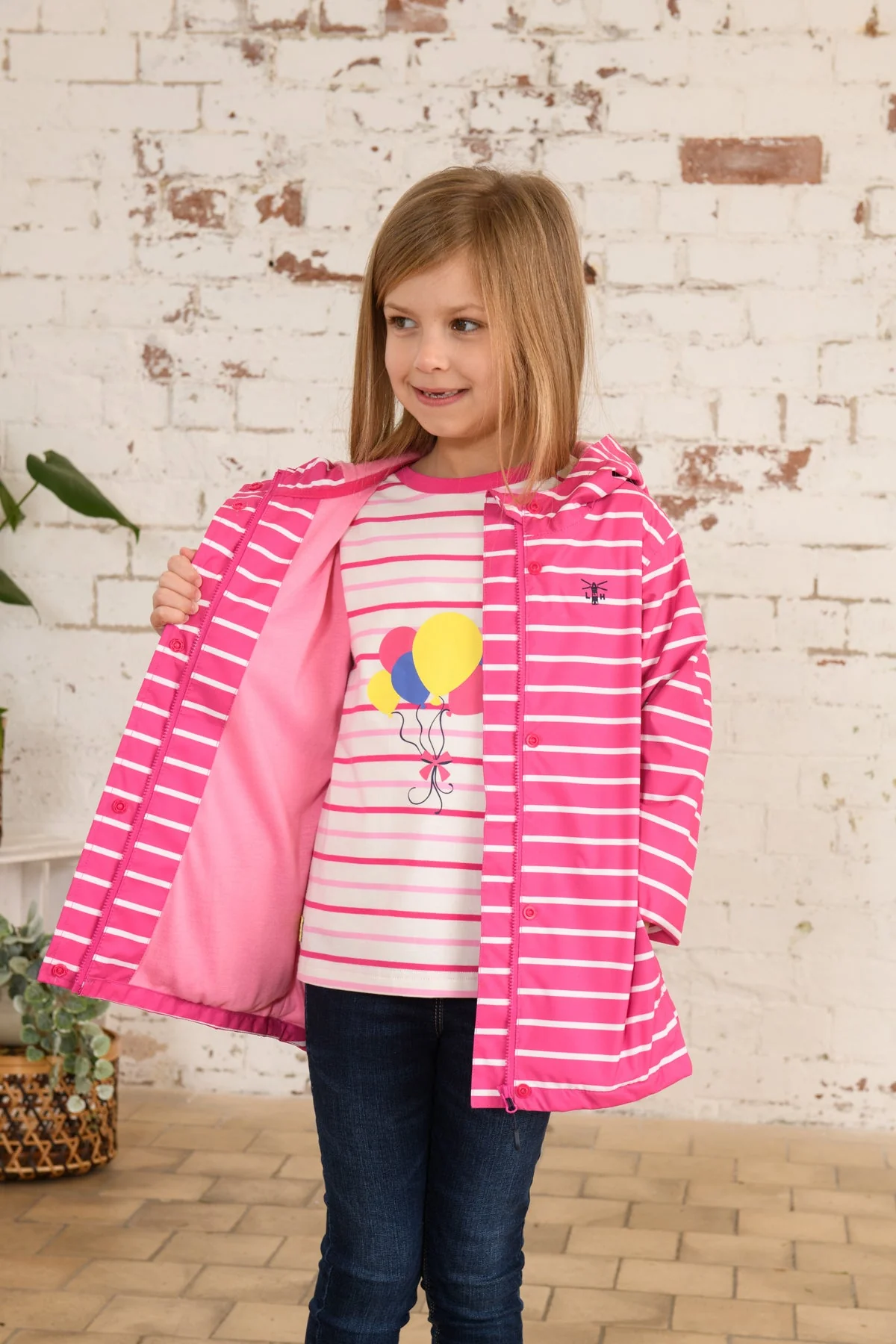 Olivia Jacket - Bright Pink Stripe - Image 7