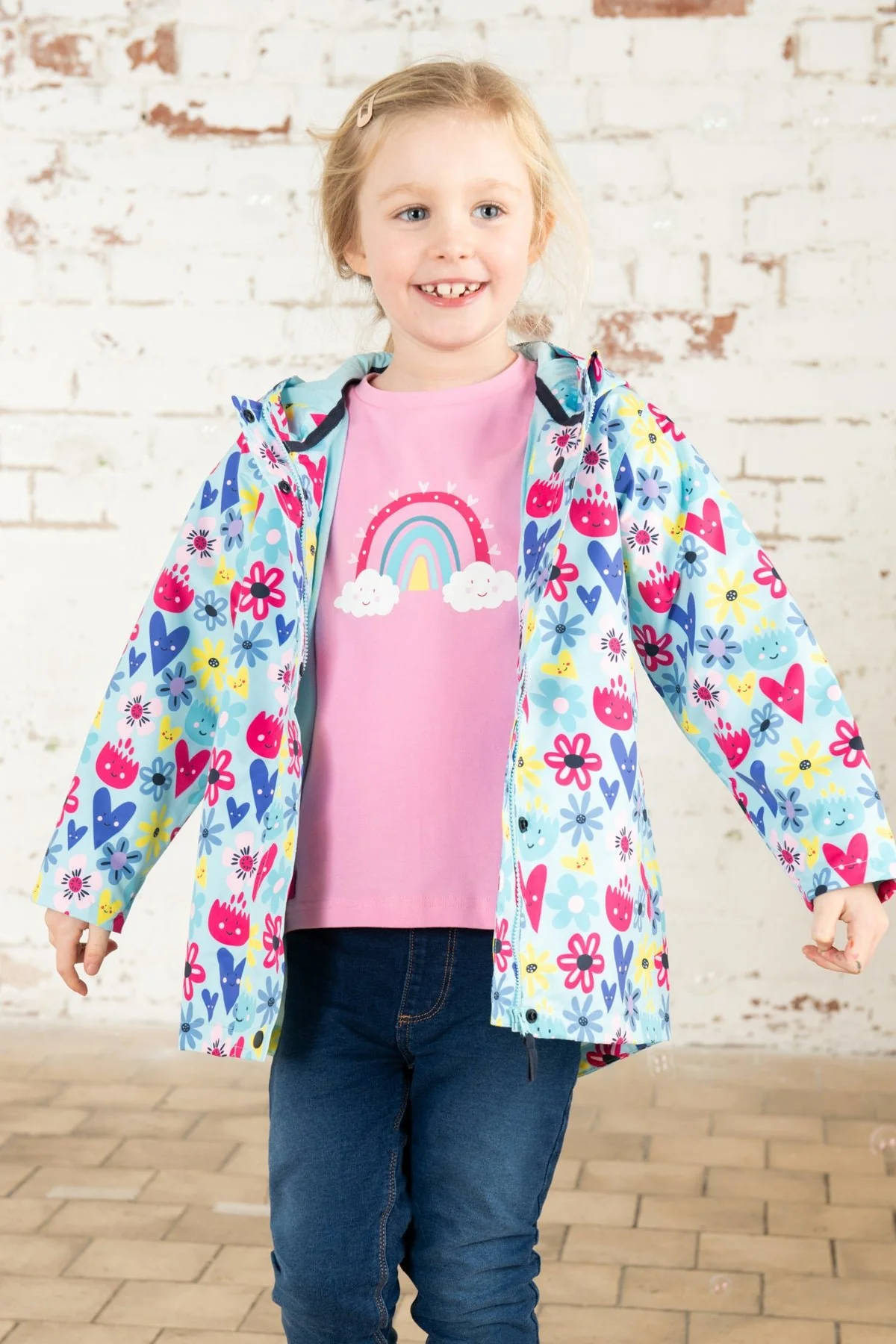 Olivia Jacket - Soft Turquoise Flower - Image 4