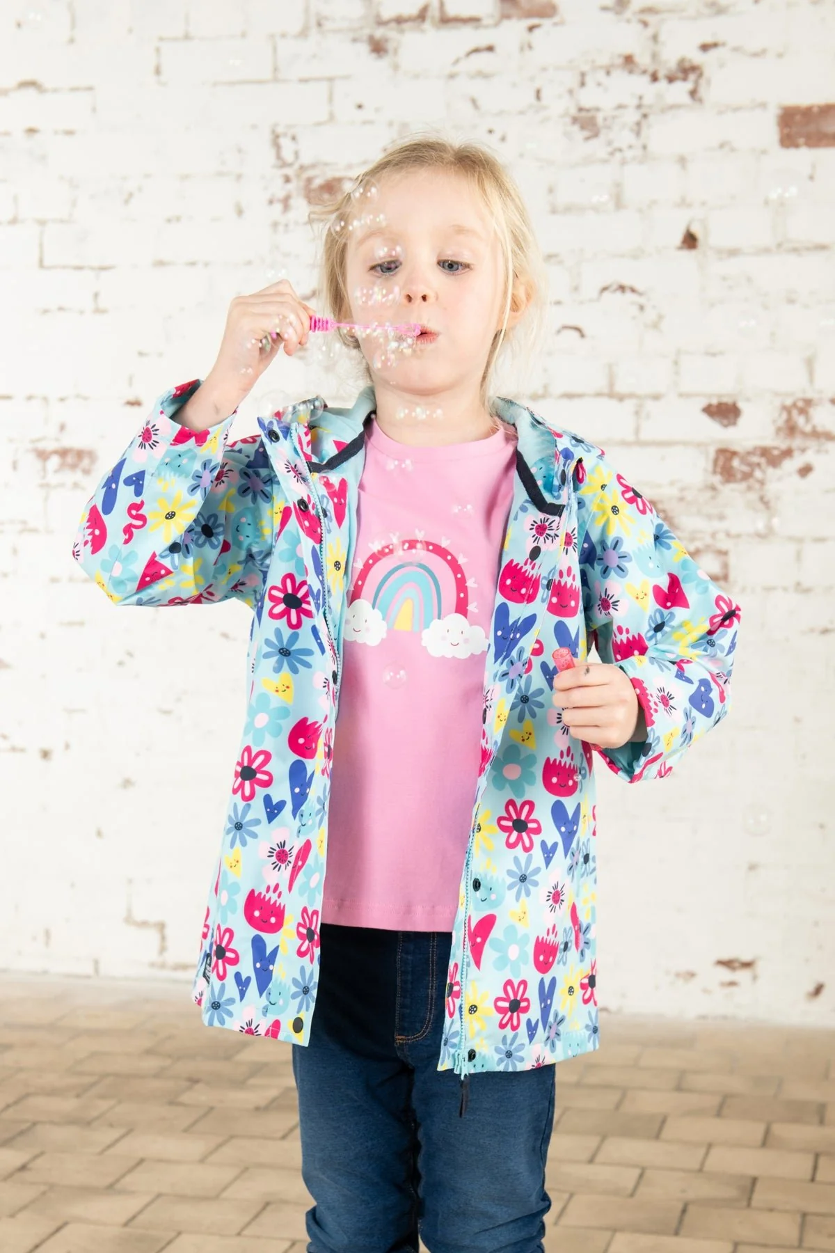 Olivia Jacket - Soft Turquoise Flower - Image 5