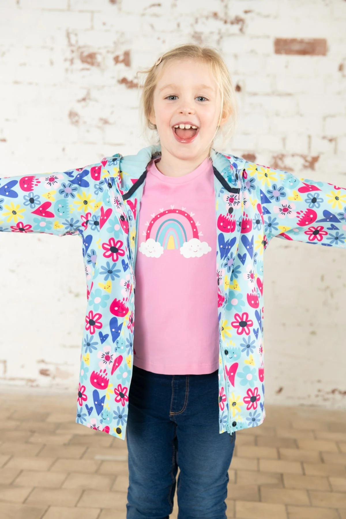 Olivia Jacket - Soft Turquoise Flower - Image 8
