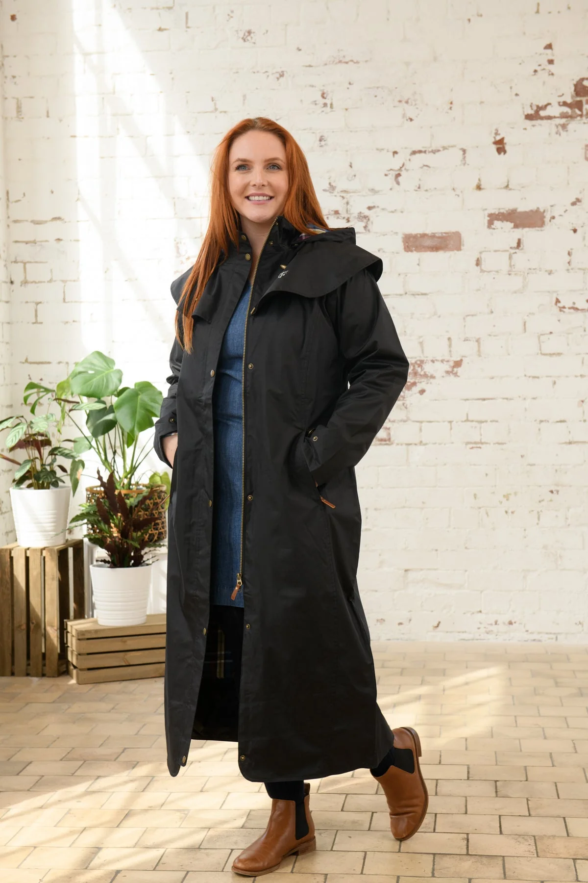 Outback Full Length Waterproof Raincoat - Black - Image 10