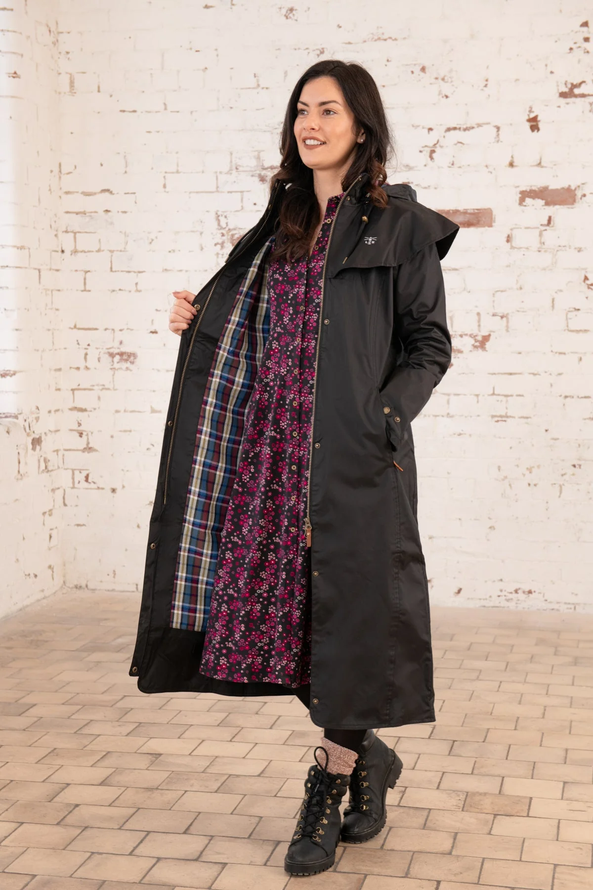 Outback Full Length Waterproof Raincoat - Black - Image 5