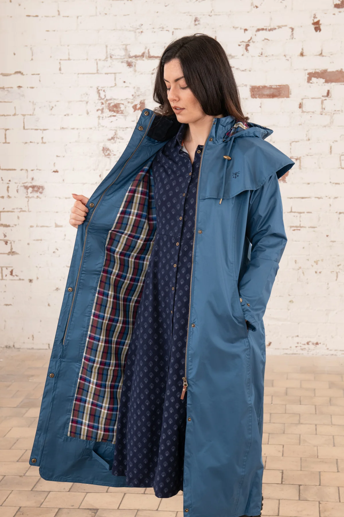 Outback Full Length Waterproof Raincoat - Deep Sea - Image 11