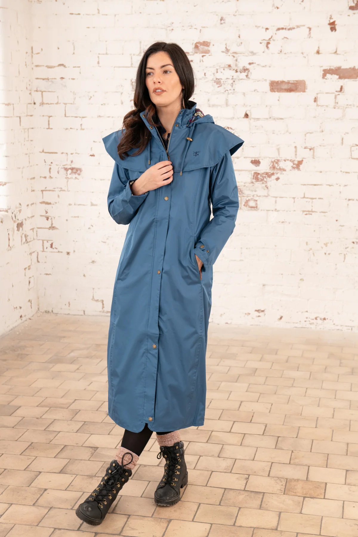 Outback Full Length Waterproof Raincoat - Deep Sea - Image 8