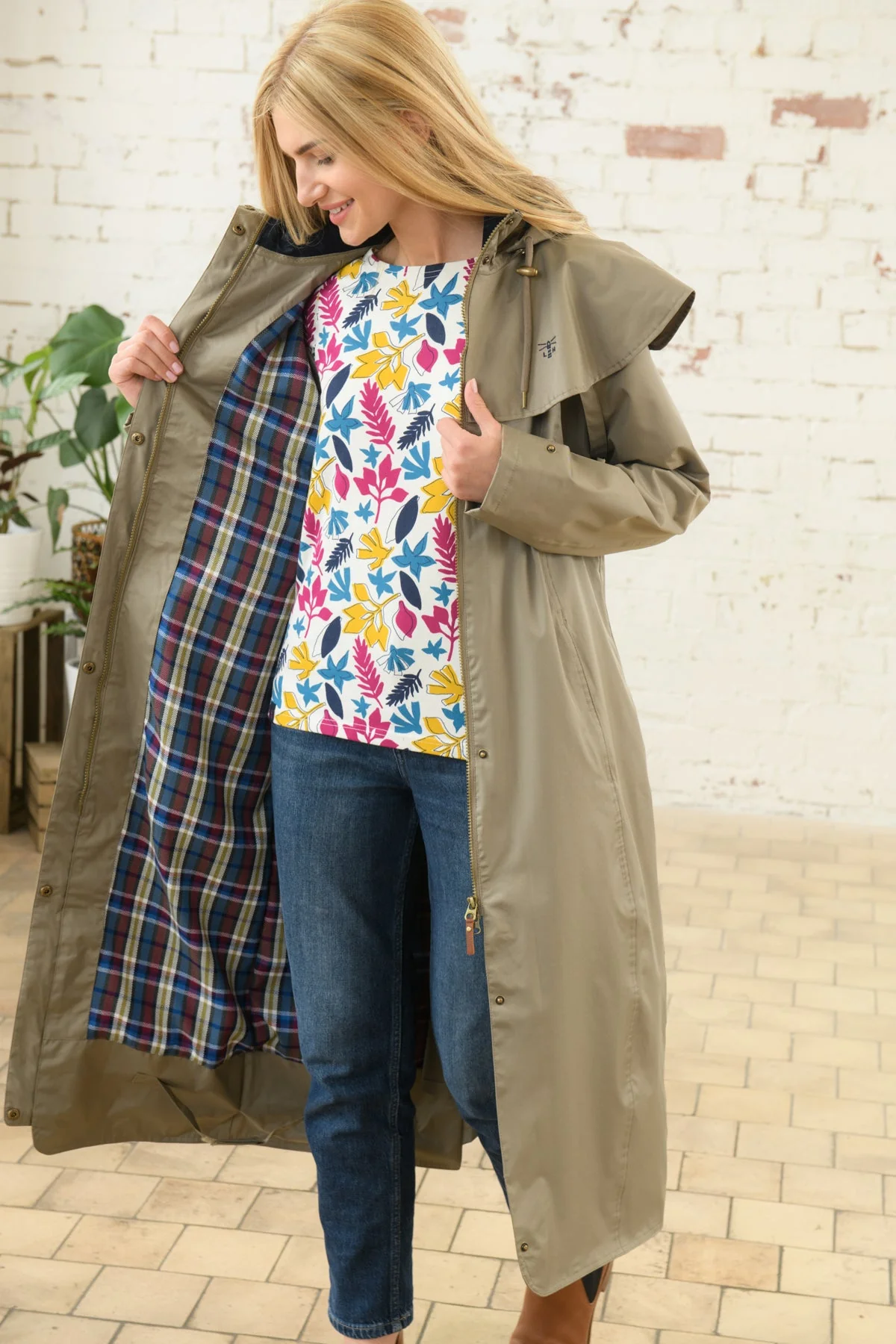 Outback Full Length Waterproof Raincoat - Fawn - Image 3
