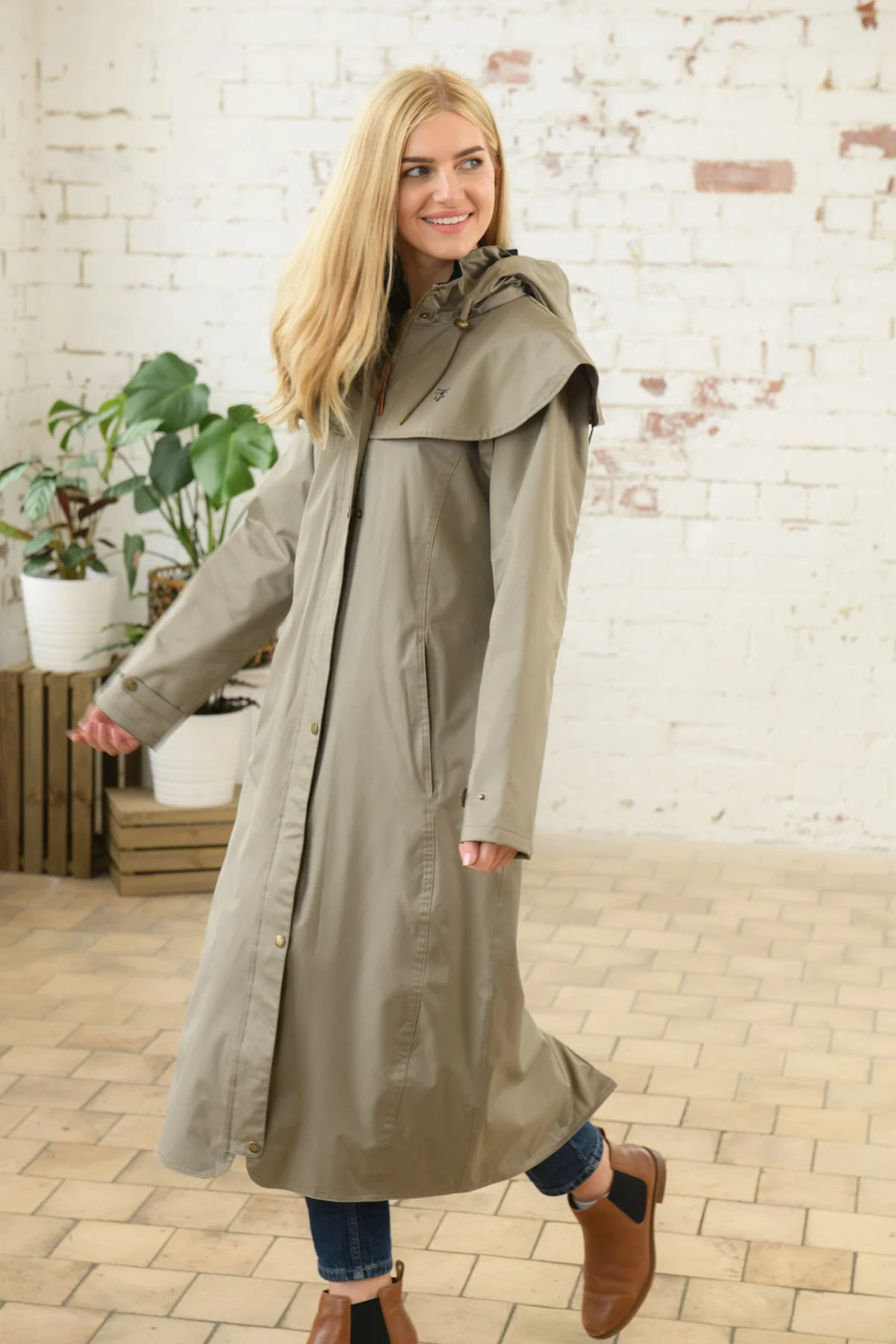 Outback Full Length Waterproof Raincoat - Fawn - Image 6