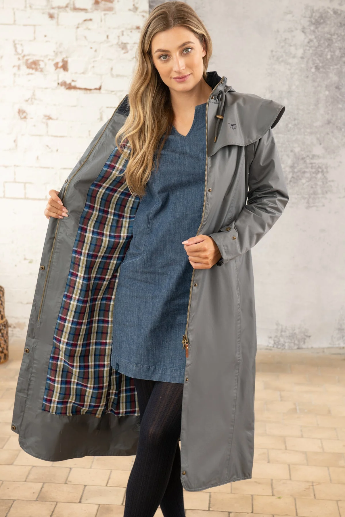 Outback Full Length Waterproof Raincoat - Urban Grey - Image 3