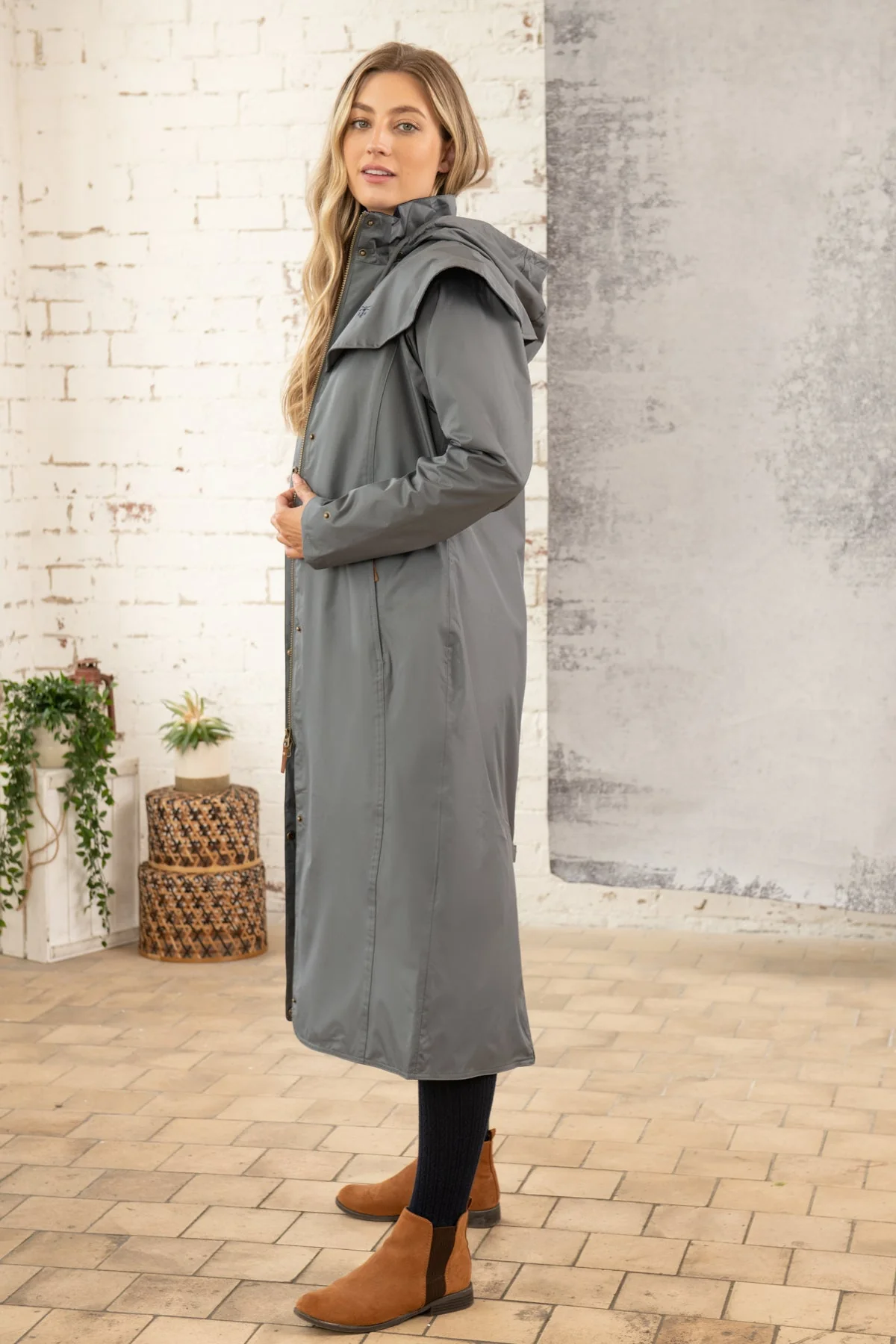 Outback Full Length Waterproof Raincoat - Urban Grey - Image 4