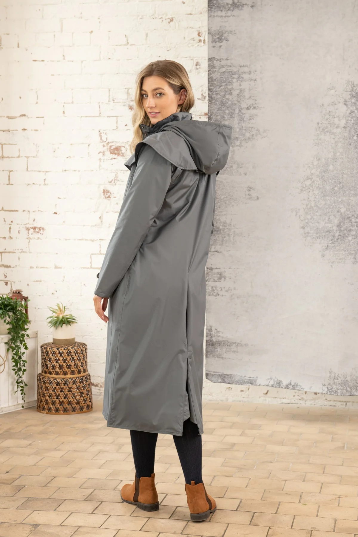 Outback Full Length Waterproof Raincoat - Urban Grey - Image 5
