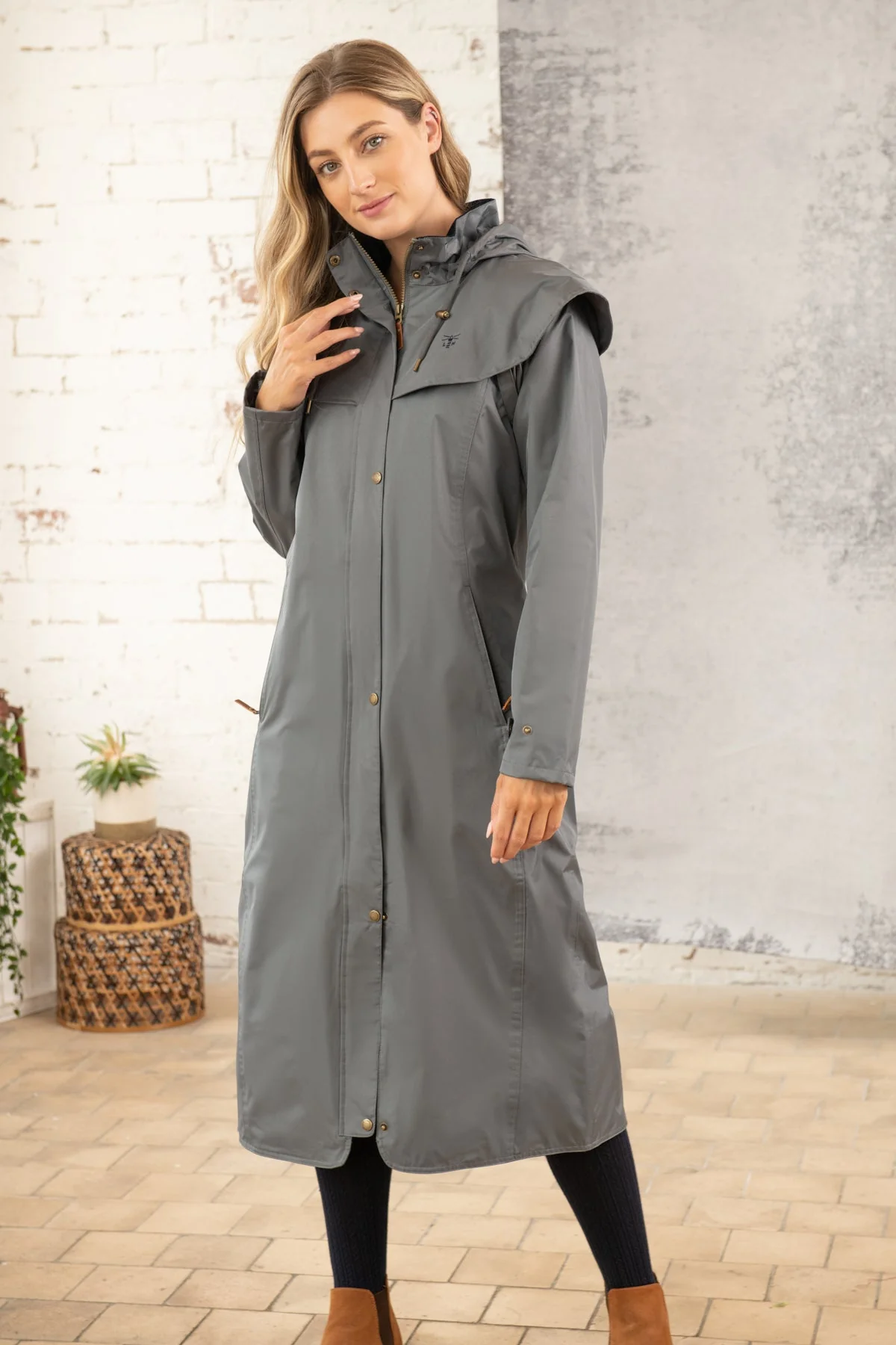 Outback Full Length Waterproof Raincoat - Urban Grey - Image 6