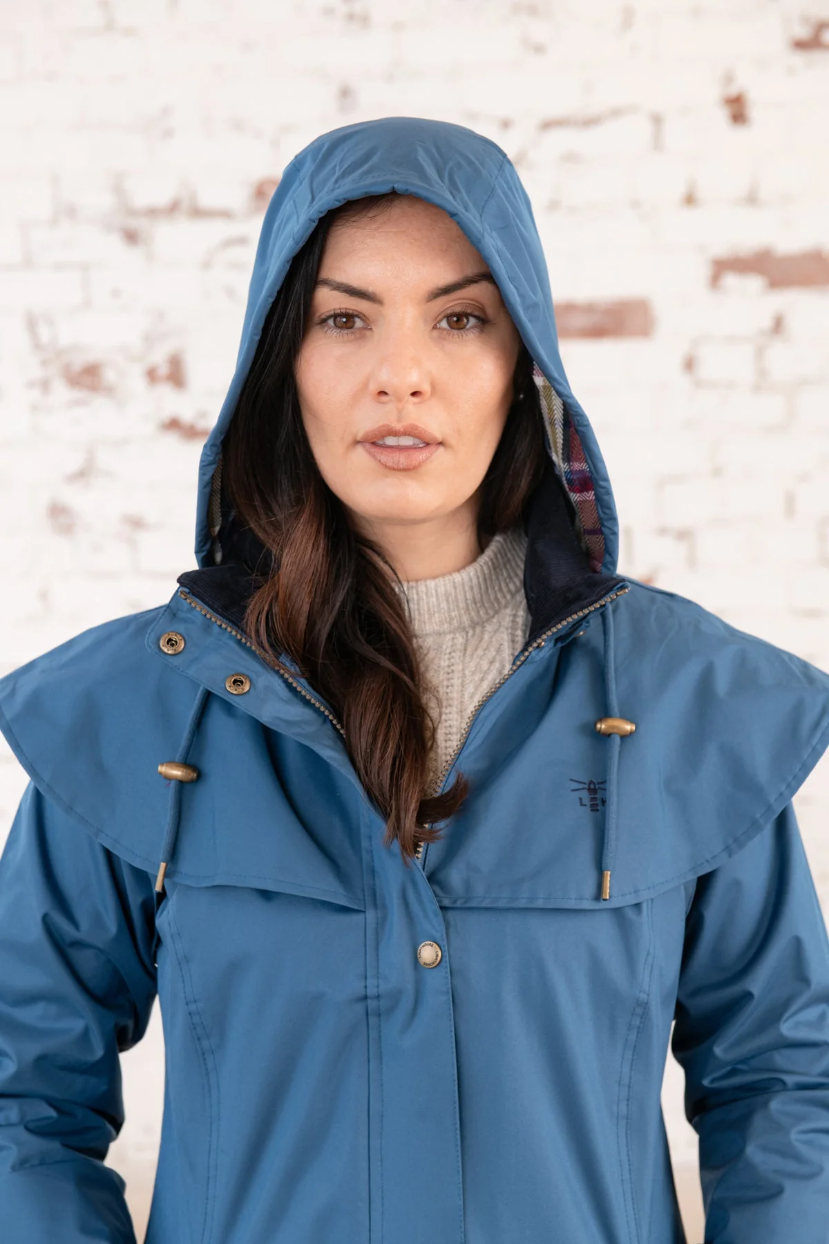 Outrider 3/4 Length Waterproof Raincoat - Deep Sea - Image 10