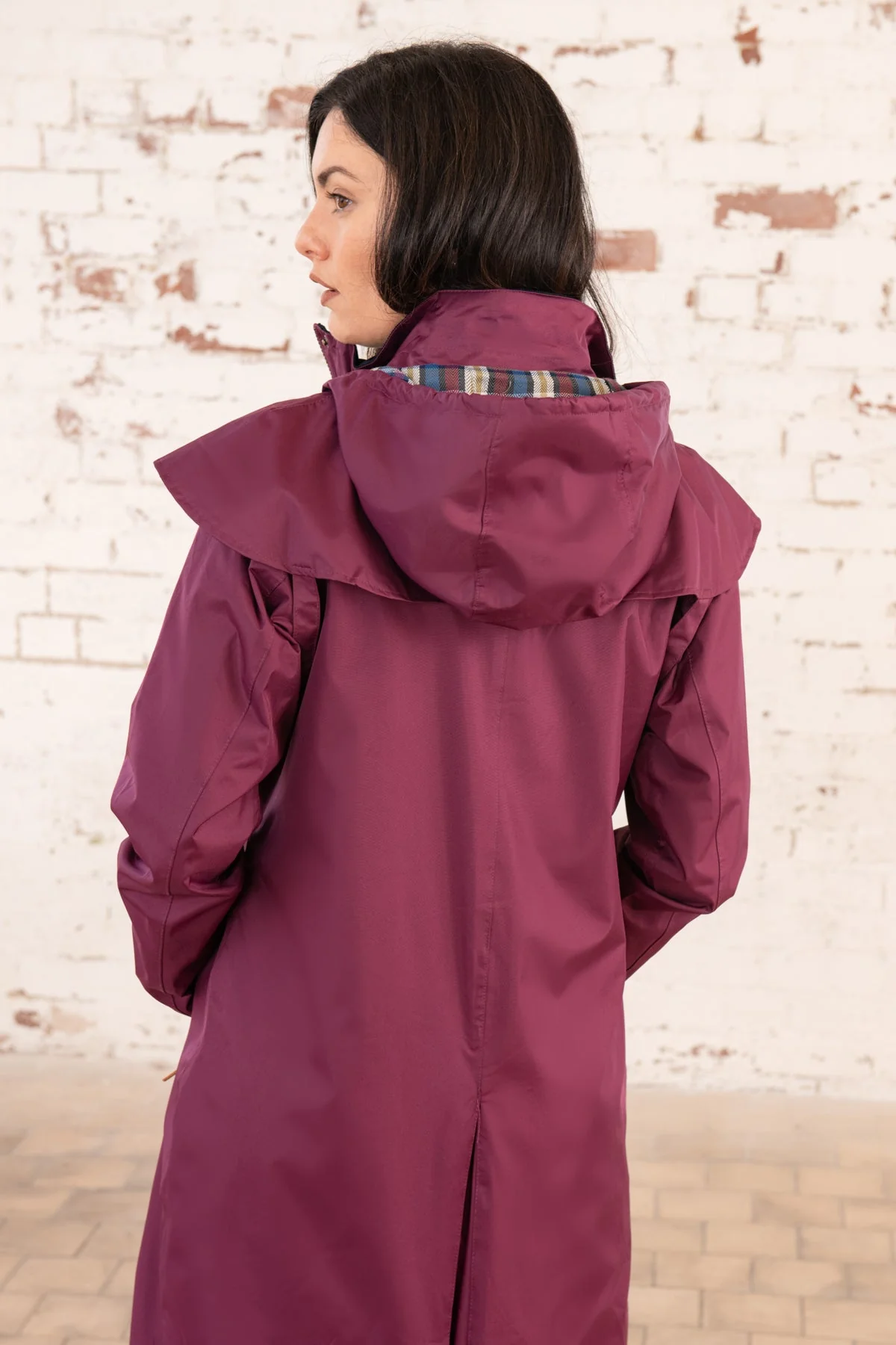 Outback Full Length Waterproof Raincoat - Plum - Image 13