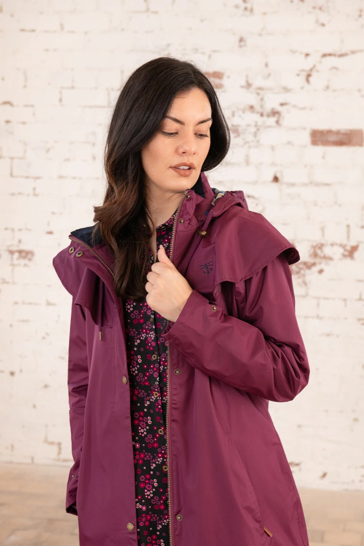 Outback Full Length Waterproof Raincoat - Plum - Image 14