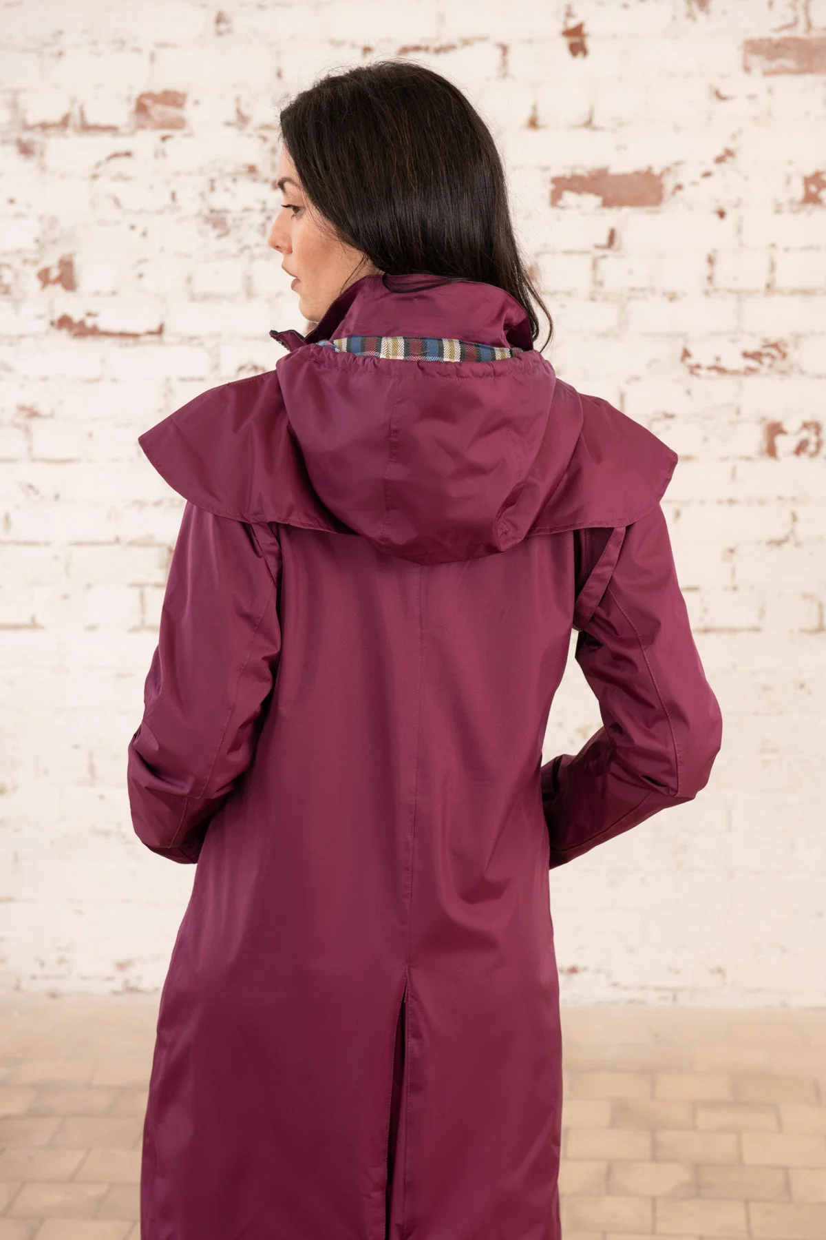 Outback Full Length Waterproof Raincoat - Plum - Image 6