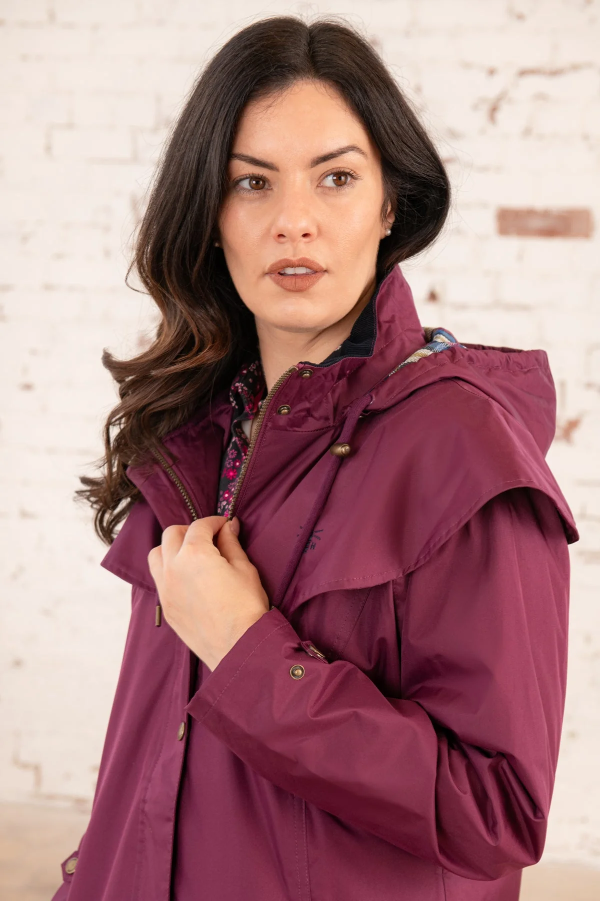Outback Full Length Waterproof Raincoat - Plum - Image 9