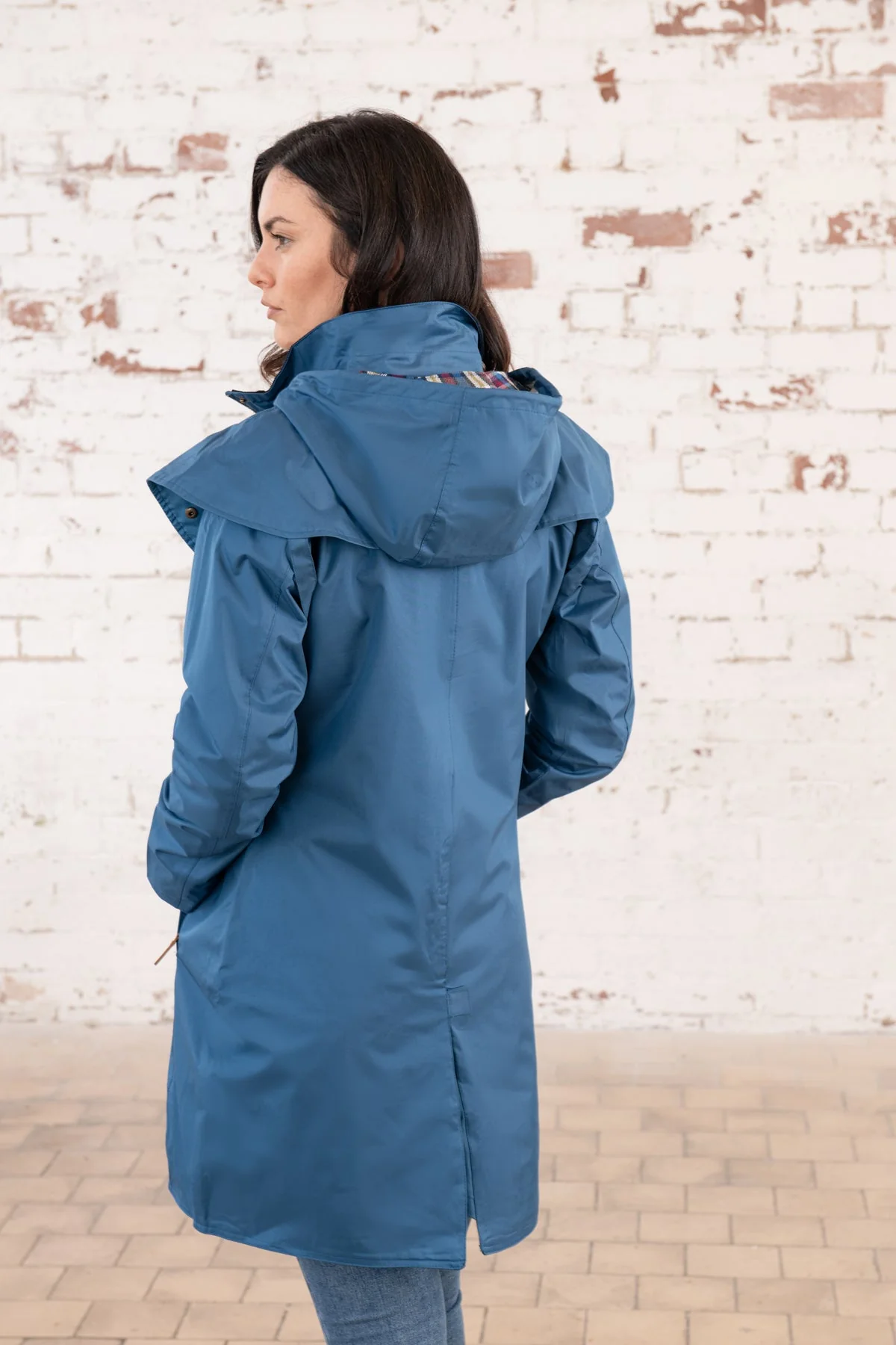 Outrider 3/4 Length Waterproof Raincoat - Deep Sea - Image 11