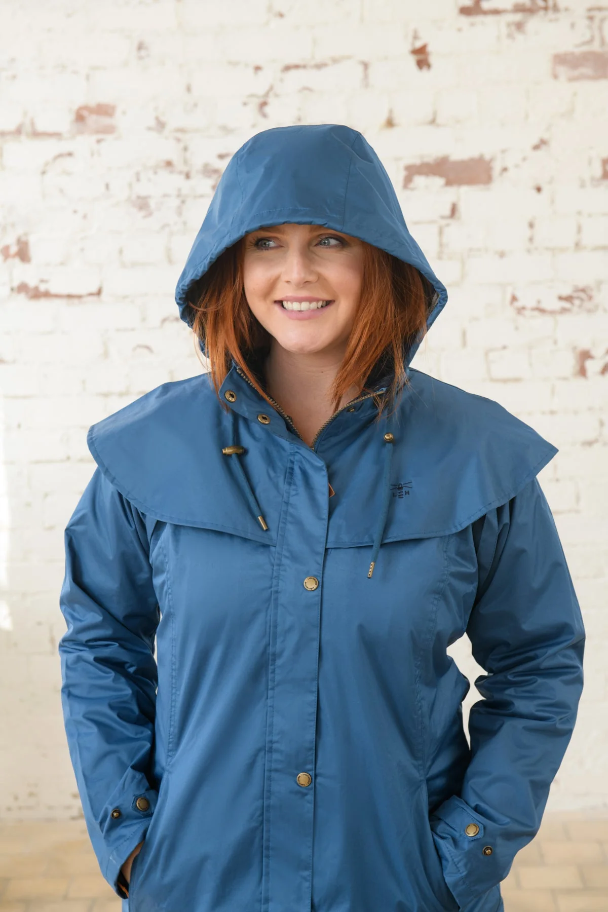 Outrider 3/4 Length Waterproof Raincoat - Deep Sea - Image 5