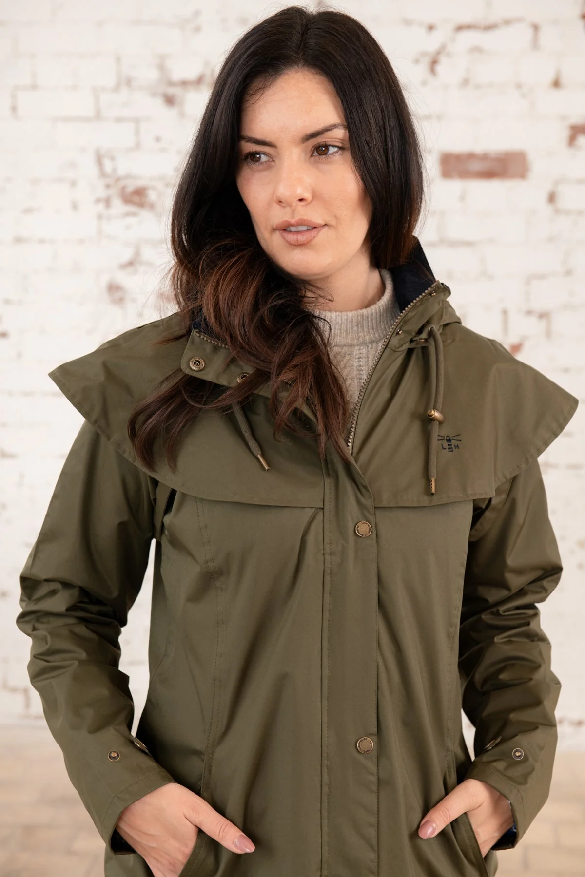 Outrider 3/4 Length Waterproof Raincoat - Fern - Image 11