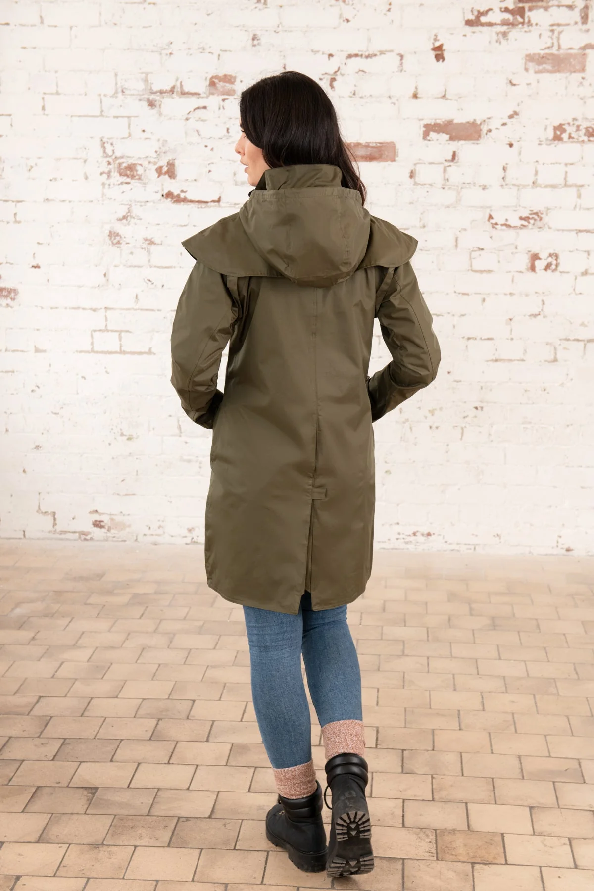 Outrider 3/4 Length Waterproof Raincoat - Fern - Image 4