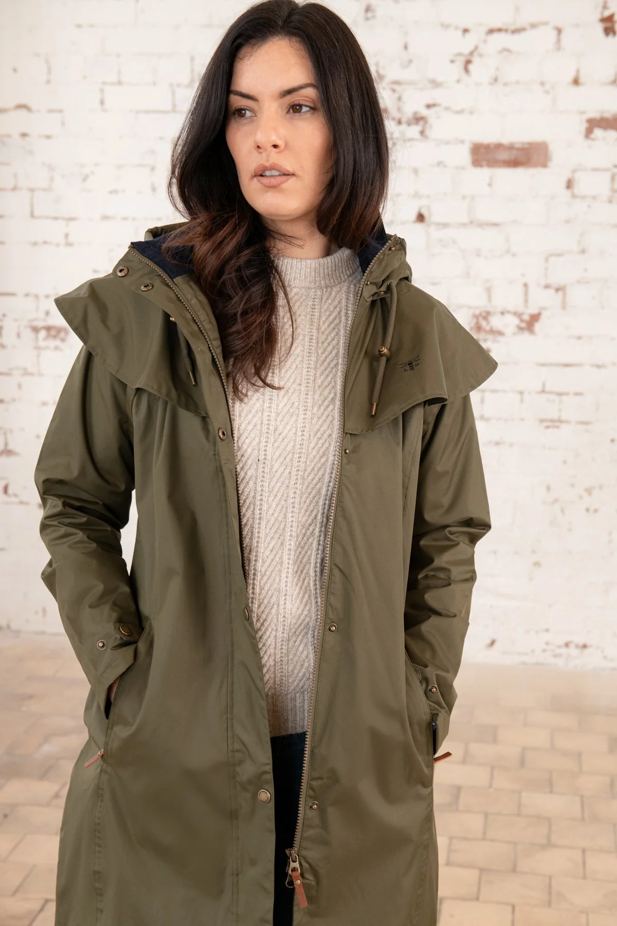 Outrider 3/4 Length Waterproof Raincoat - Fern - Image 6