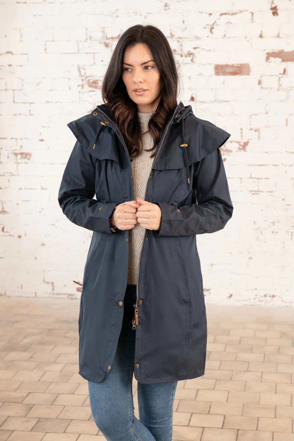 Outrider 3/4 Length Waterproof Raincoat - Nightshade - Image 12