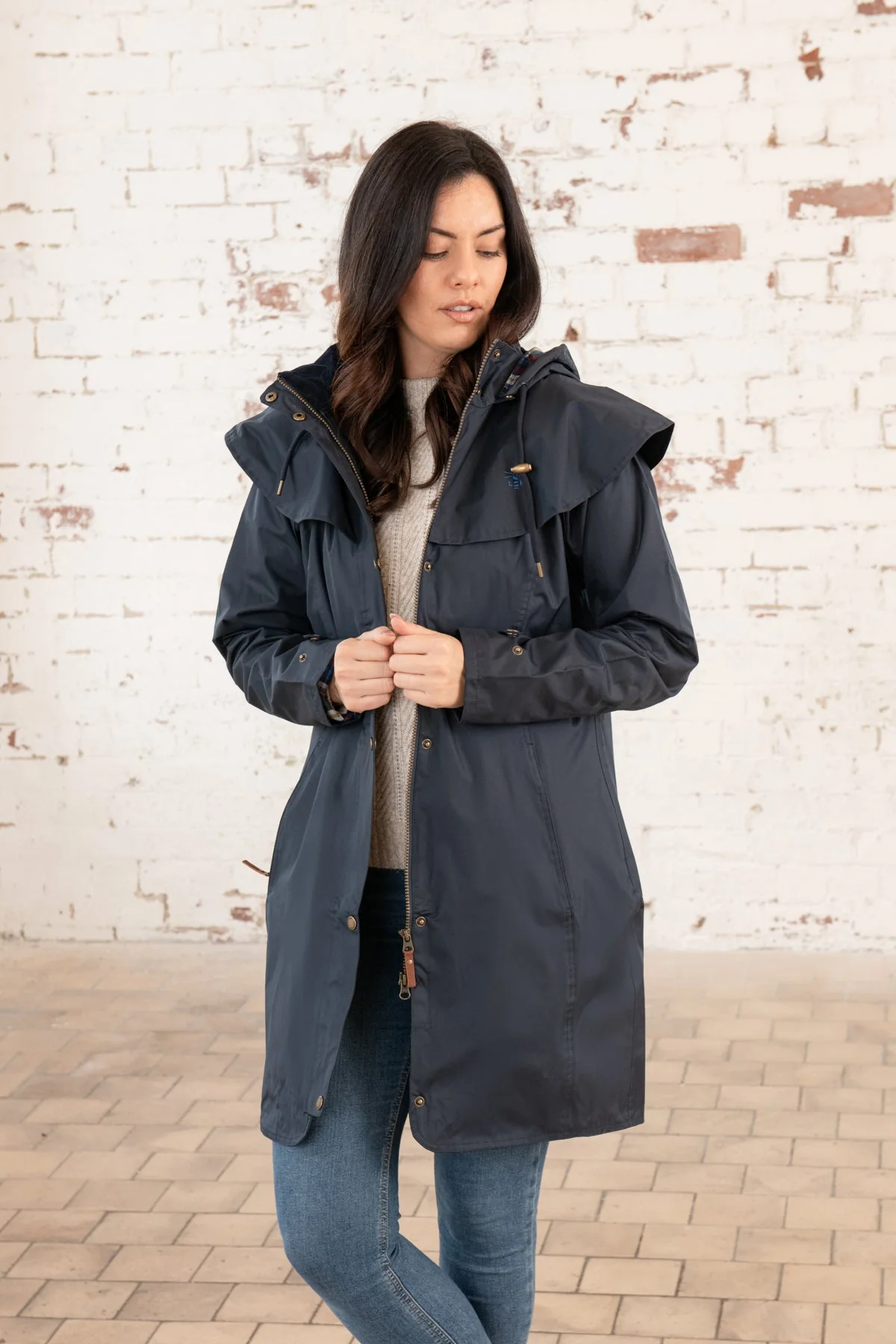 Outrider 3/4 Length Waterproof Raincoat - Nightshade - Image 3