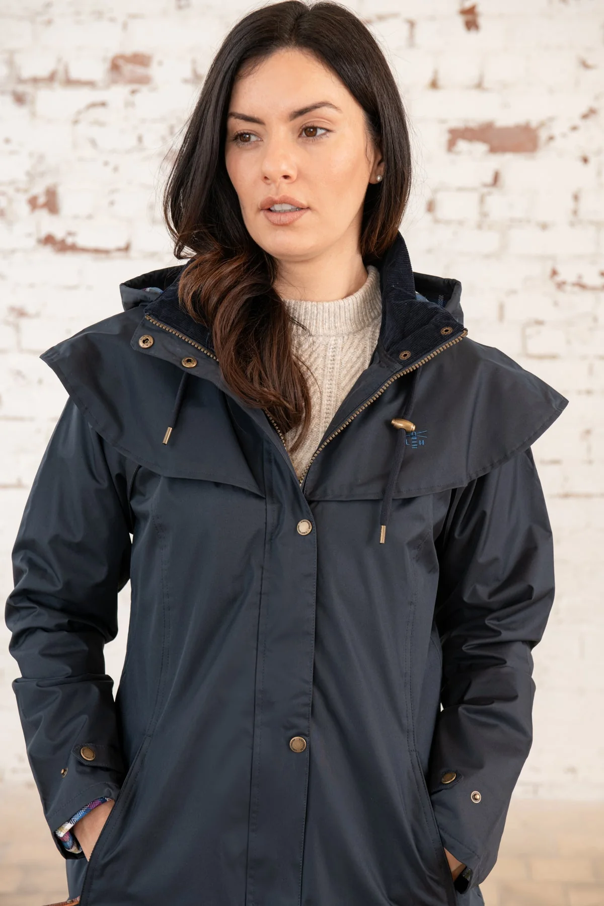 Outrider 3/4 Length Waterproof Raincoat - Nightshade - Image 5